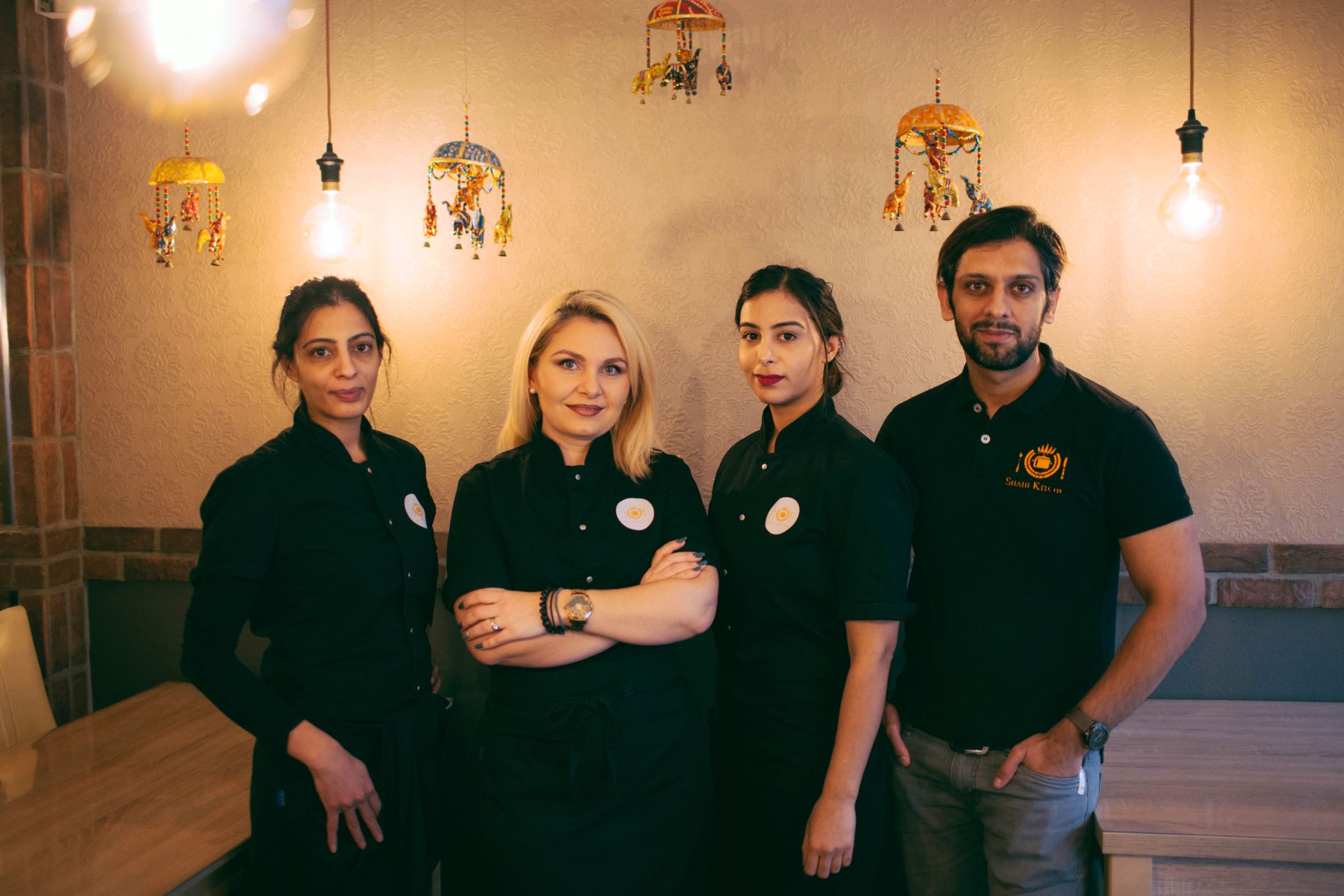 Shahi Kitchen er nominert til #byasbeste takeaway for andre gang. Fra venstre: Farheen Javed, Joana Gkioka,  Samreed Javen og Asim Shahi. 