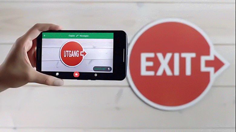 appen oversetter og forvandler skilt