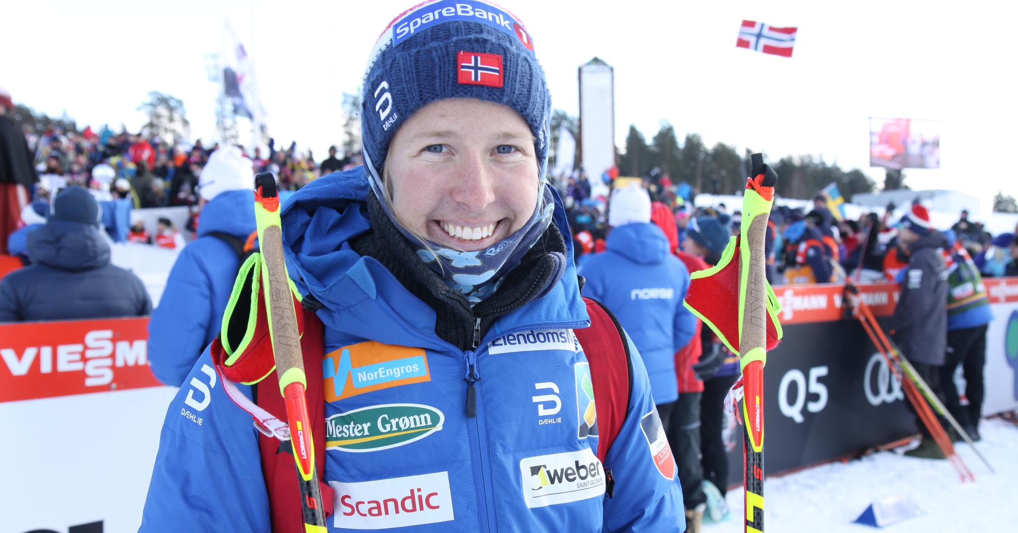 FINALE: Silje Øyre Slind skulle egentlig gå Birkebeinerrennet i helga, men fikk plass på verdenscuplaget i Falun i siste liten da Anne Kjersti Kalvå ble syk. Hun benyttet sjansen til å levere sitt sterkeste sprintresultat noensinne. 