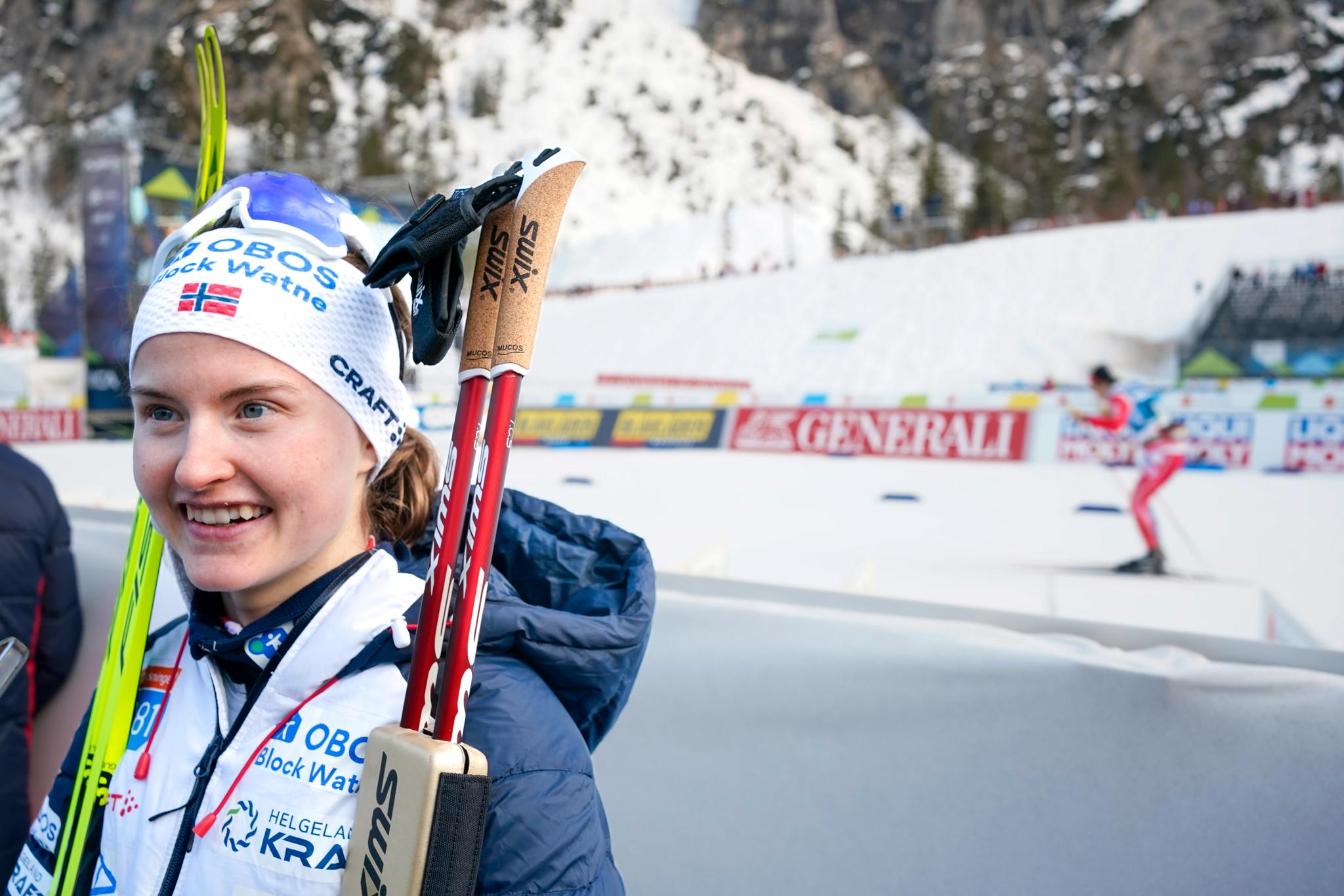 BLID: Gyda Westvold Hansen. Her etter å ha sikret gullmedalje i ski-VM i Planica. 
