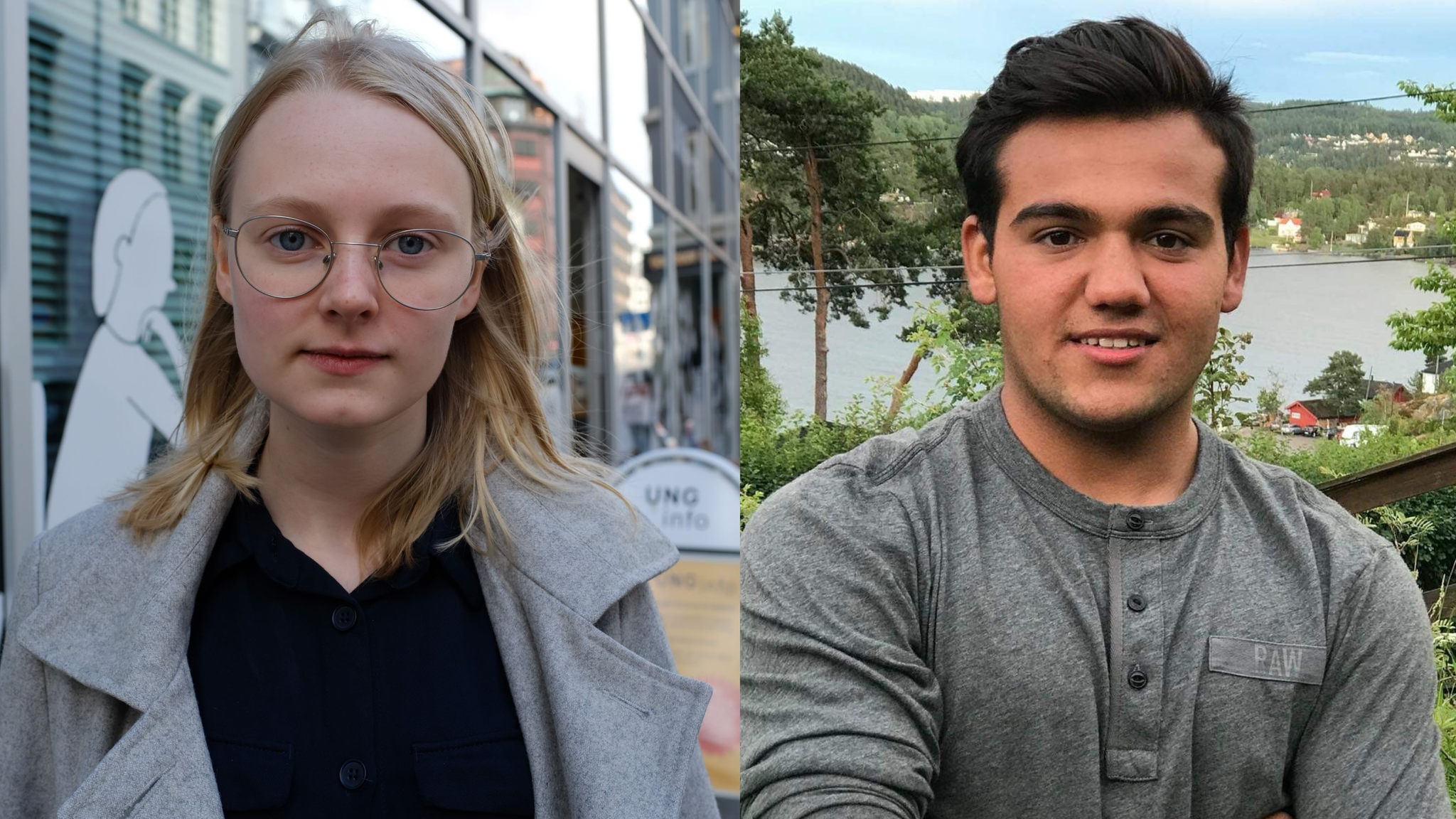 Johanne Prøis Fearnley (18) er påtroppende sentralstyremedlem i Press – Redd Barna Ungdom og Hamid Omarkhahil (18) er tidligere enslig, mindreårig asylsøker.