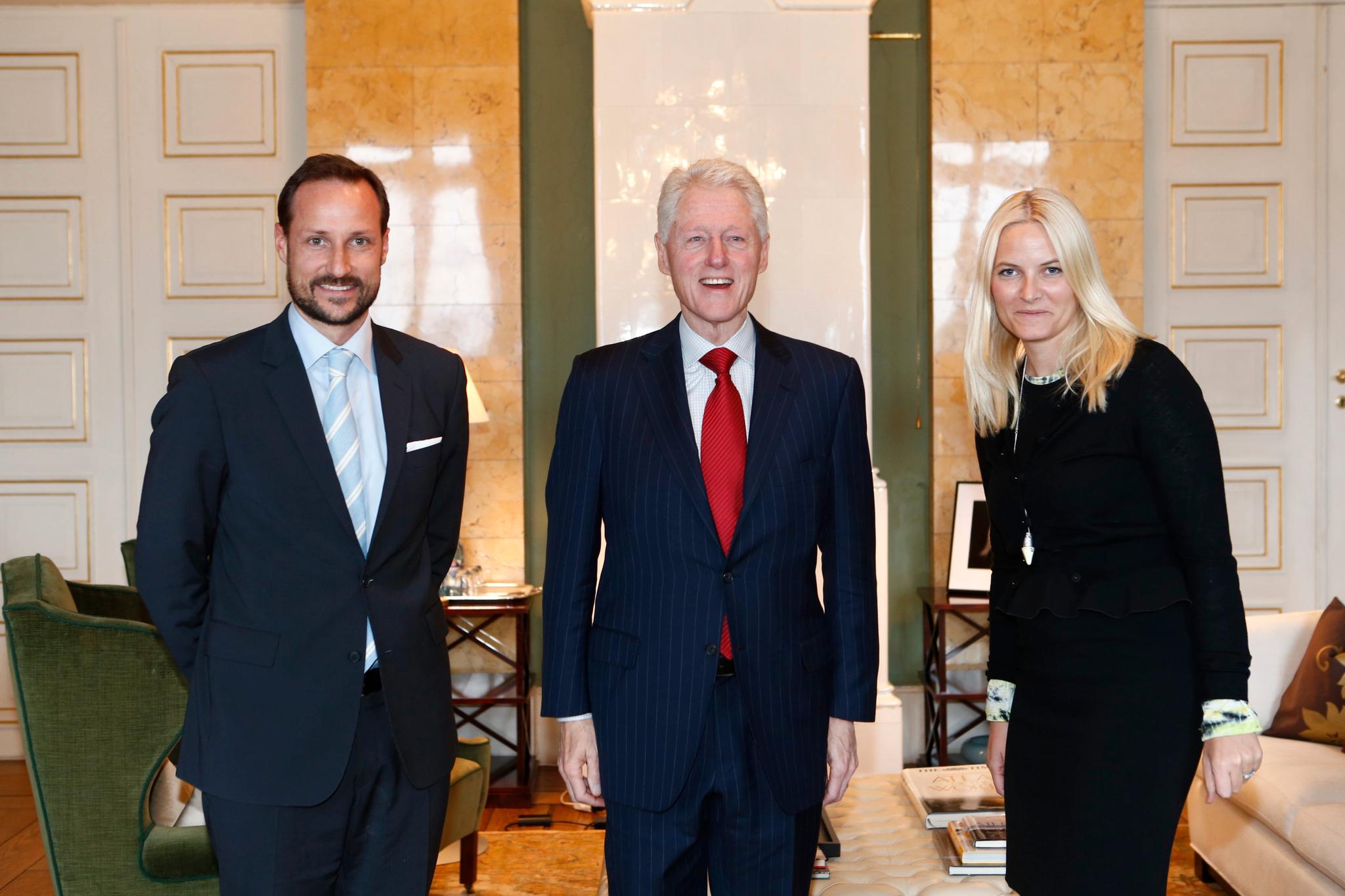 USAs tidligere president Bill Clinton ble for tre år siden mottatt i audiens på Slottet av kronprins Haakon og kronprinsesse Mette-Marit.