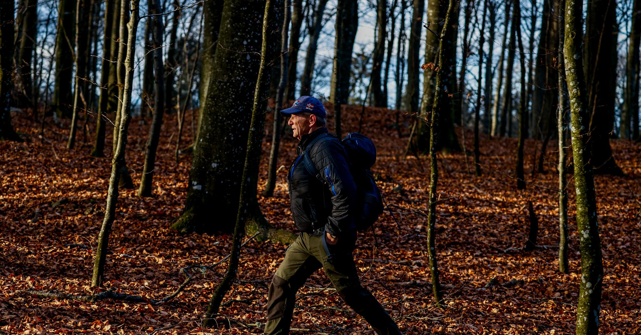 Etter slankeoperasjonen kan Kjell Vidar Moland igjen dyrke interessen for turer i skog og mark.