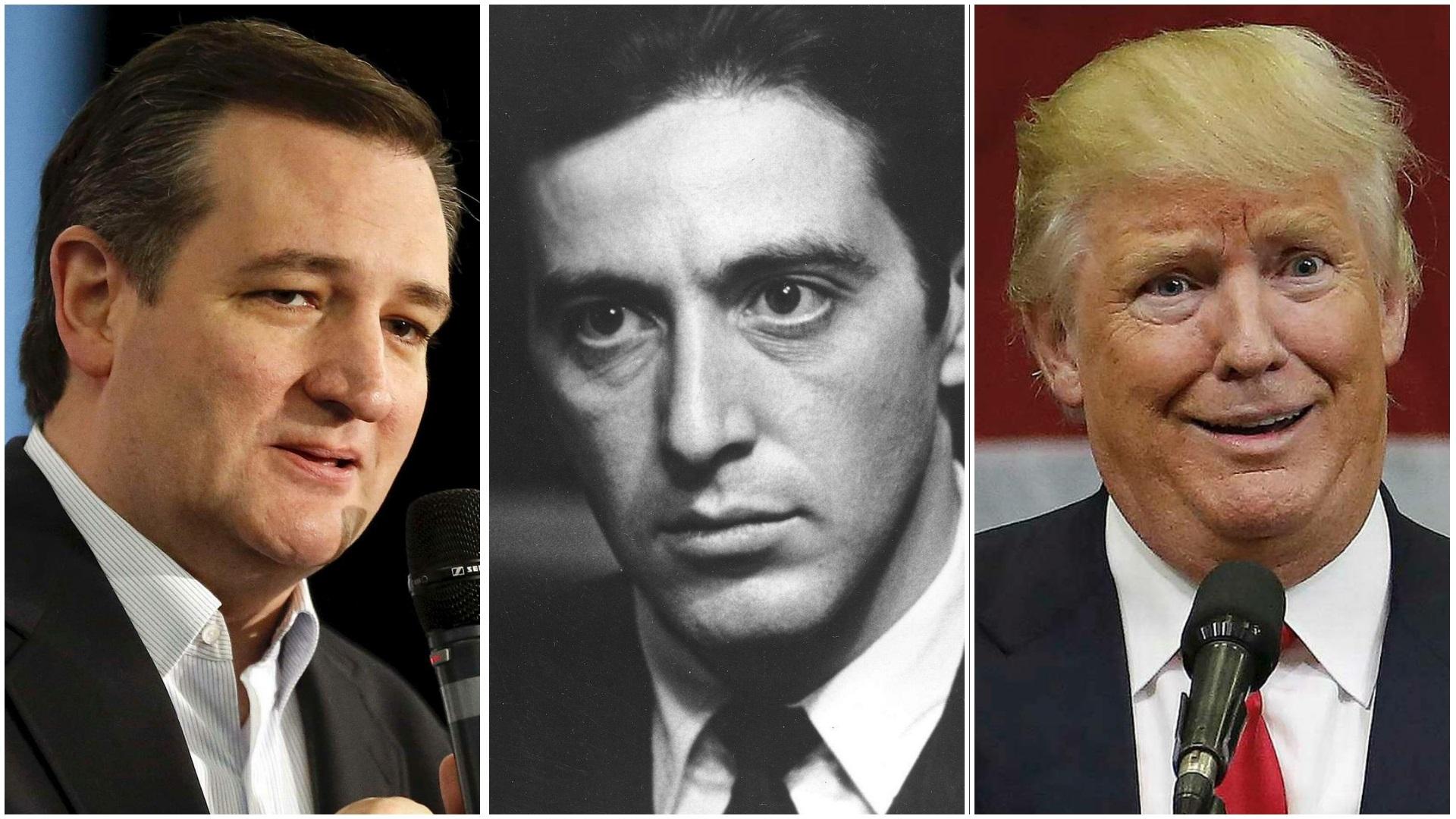 Ted Cruz sammenligner Donald Trump med mafiasjefen Michael Corleone etter det han opplever som trusler fra Trump-tilhengere mot landsmøtedelegater fra Colorado. - Presidentembetet skal ikke være som Cosa Nostra, sa Cruz på amerikansk radio.