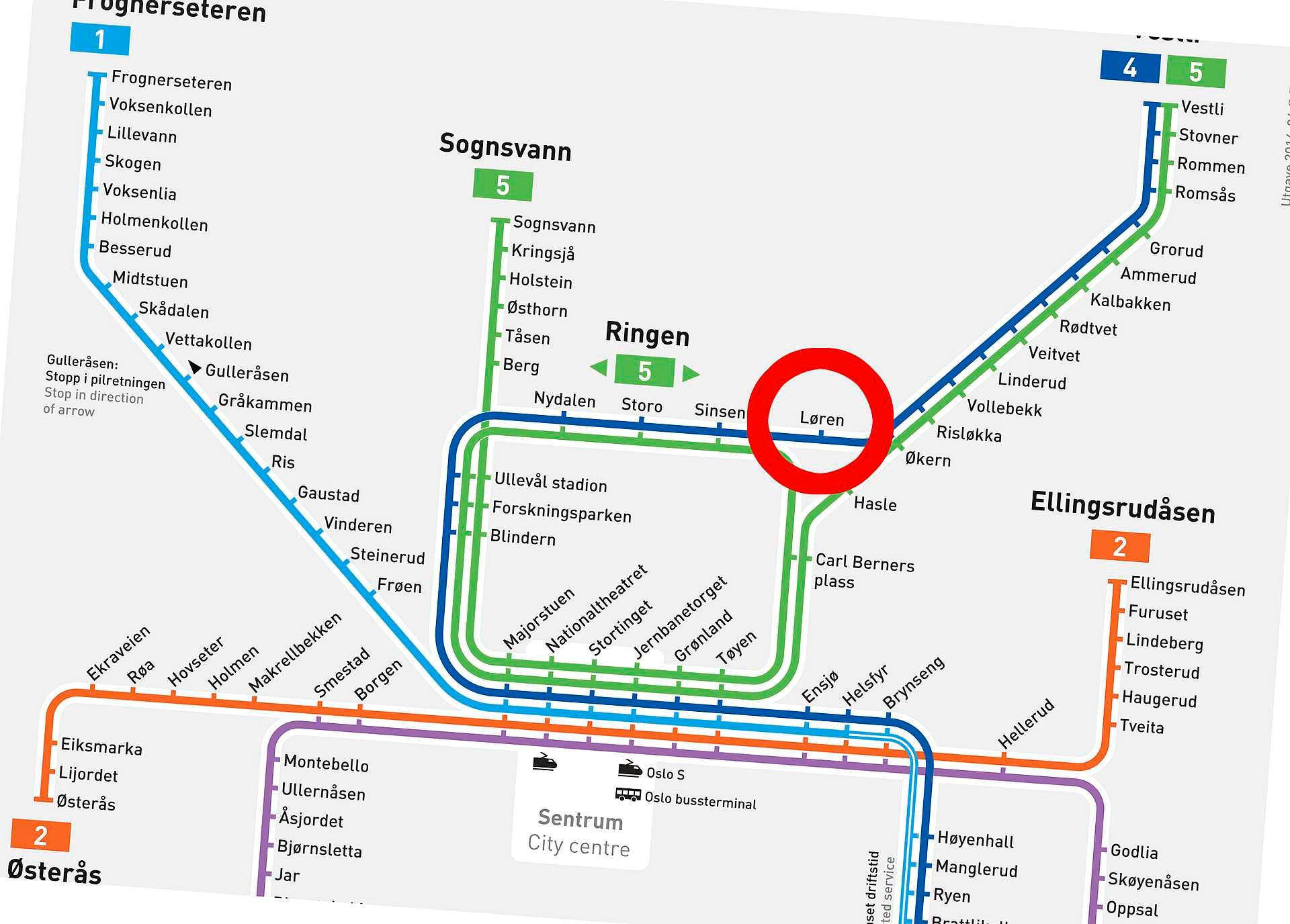 Åpningen av Lørenbanen vil få konsekvenser for resten av T-banenettet i Oslo. Lørenbanen åpner 3. april.