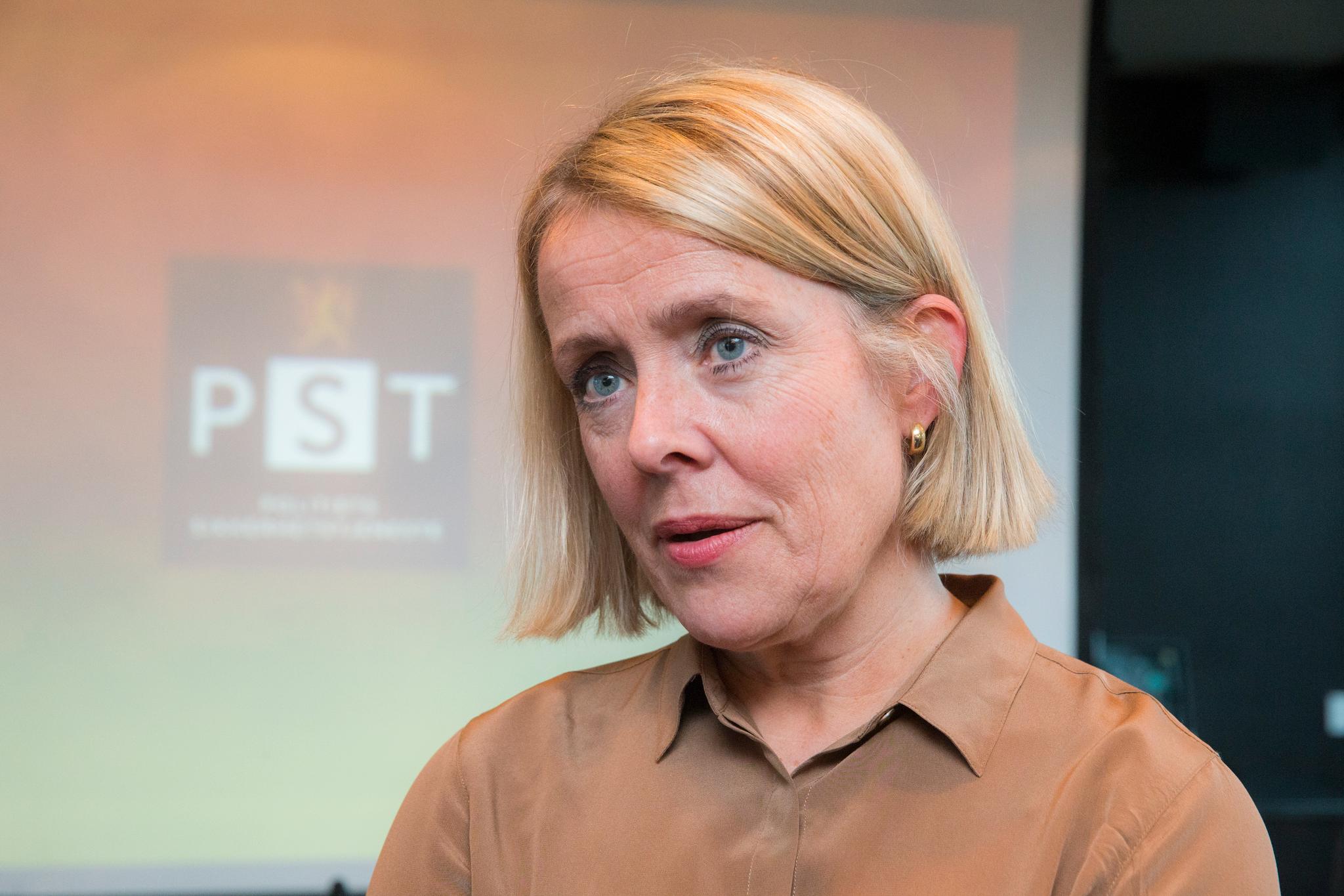 Sjef for PST Benedicte Bjørnland, her under PSTs presentasjon av trusselvurdering for 2017. Foto: Berit Roald / NTB scanpix.