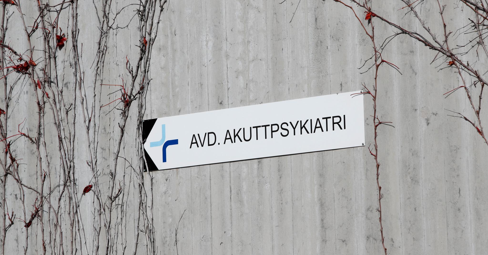 Akershus universitetssykehus HF, avdeling akuttpsykiatri i Lørenskog.