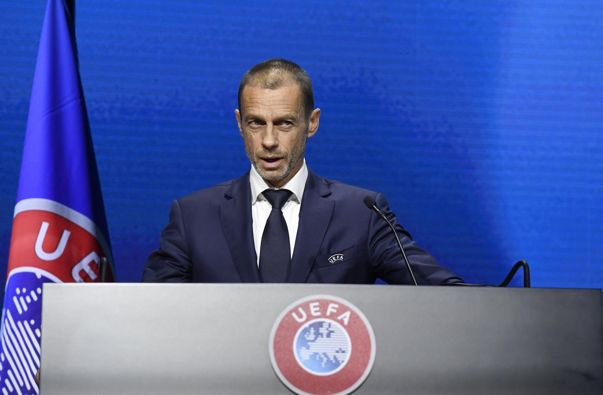 UT MOT RASISMEN: UEFA-president Aleksander Ceferin. 