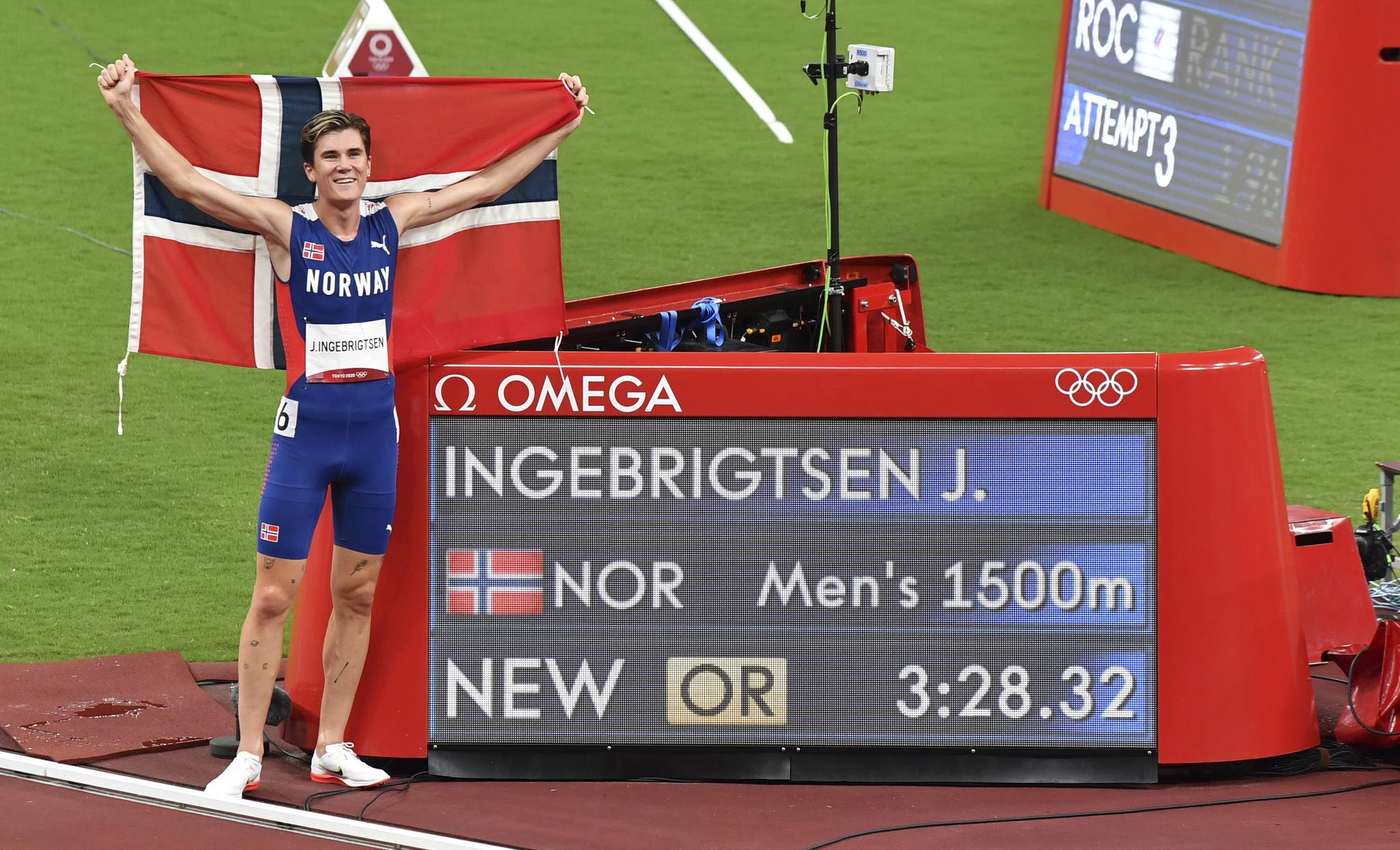 NY KLUBBREKORD: Den nye klubbrekorden for Sandnes Idrettslag på 1500 meter lyder 3.28,32. Det holdt til OL-gull.