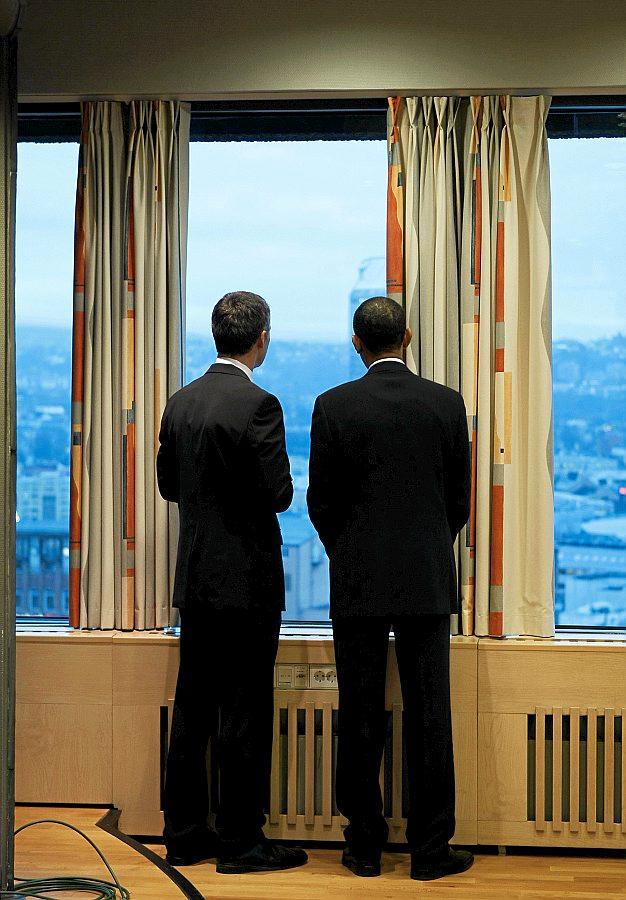 Obama ga uttrykk for at han likte det han fikk se av Oslo. FOTO: SCANPIX