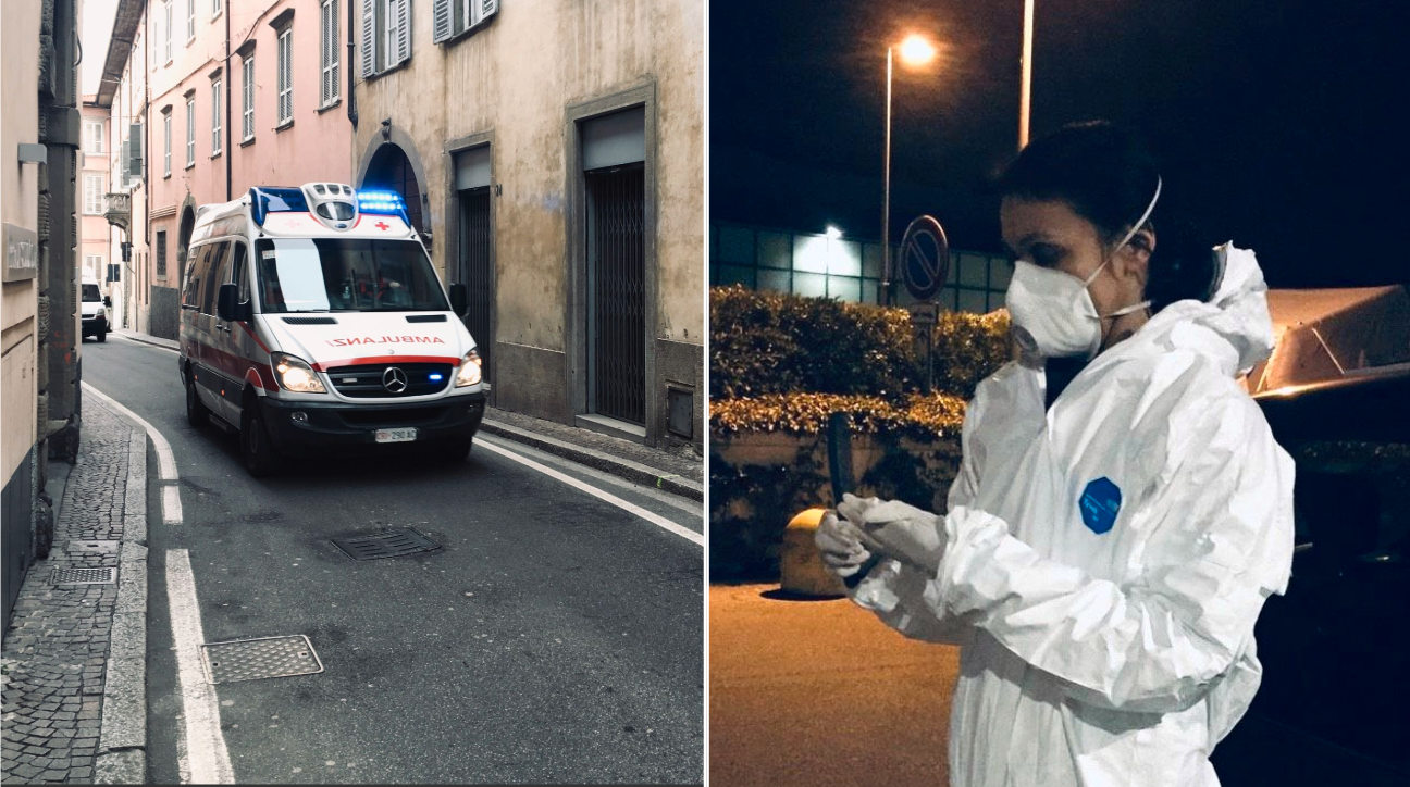 Francesca Borri har fulgt en Røde Kors-ambulanse på jobb i Alzano Lombardo, som ligger i nærheten av den italienske byen Bergamo. Området er blitt omtalt som Italias Wuhan.
