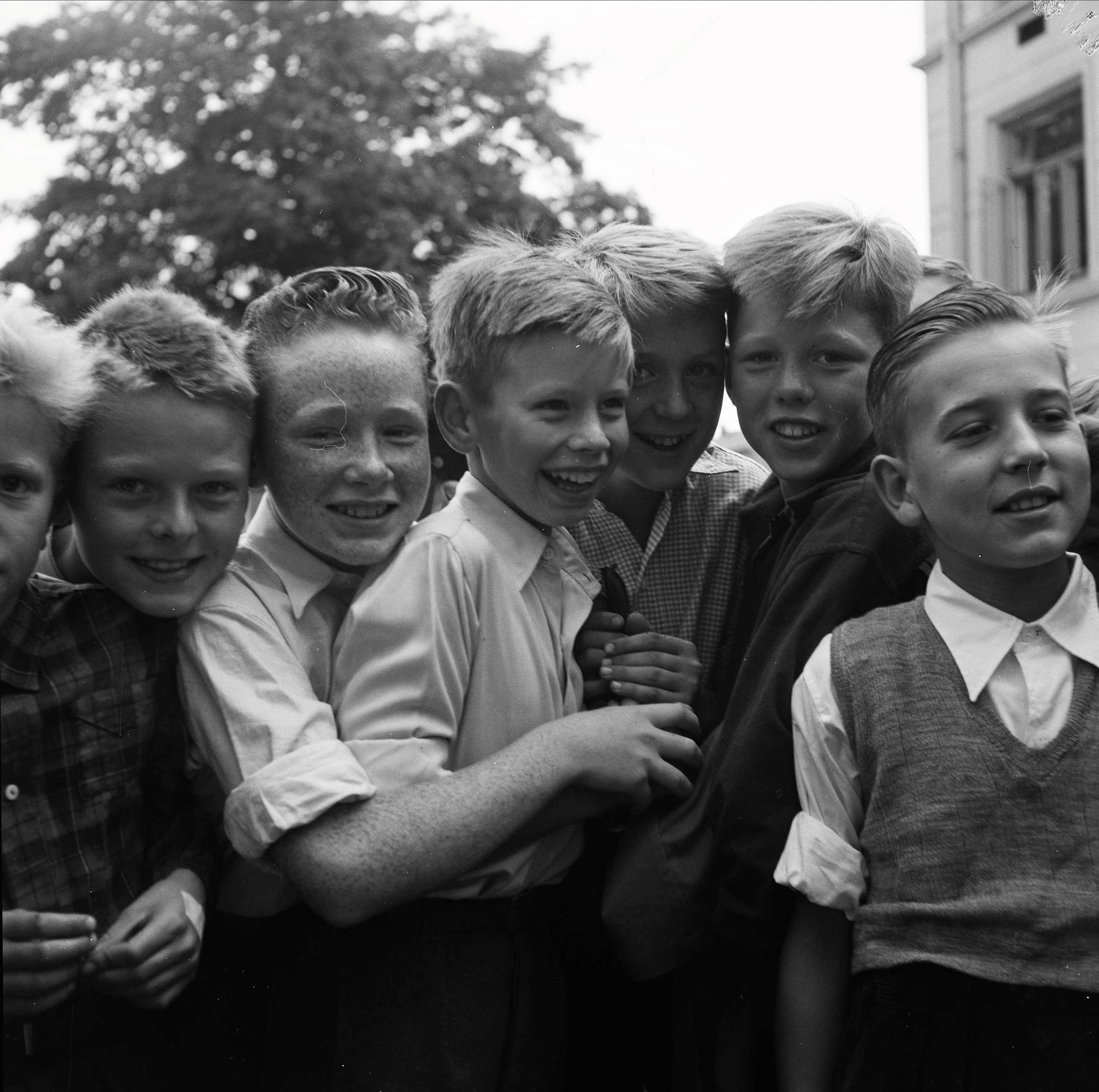 Første skoledag på Møllergata skole, 1953.