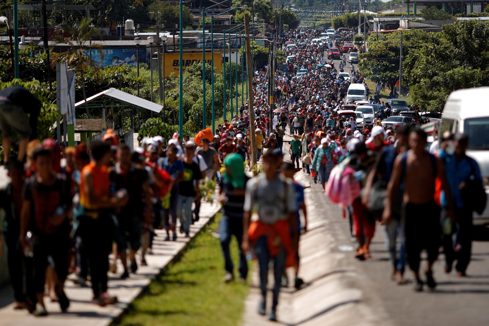  Tusenvis av mennesker er her på vei til den mexicanske grensebyen Tapachula. Målet er USA. 
