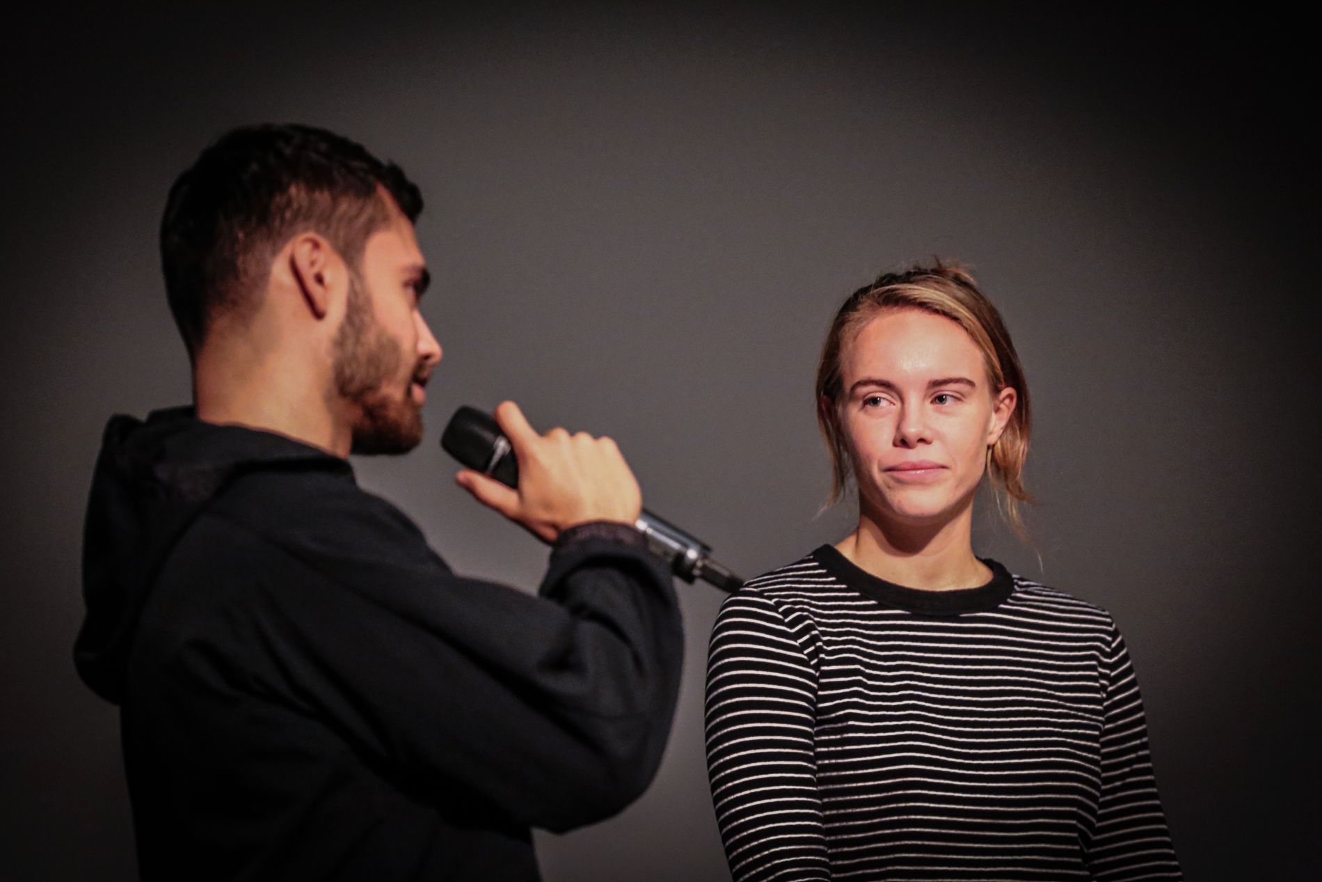  Fabian Svegaard Tapia og Lisa Teige på Kristiansand kino fredg kveld.