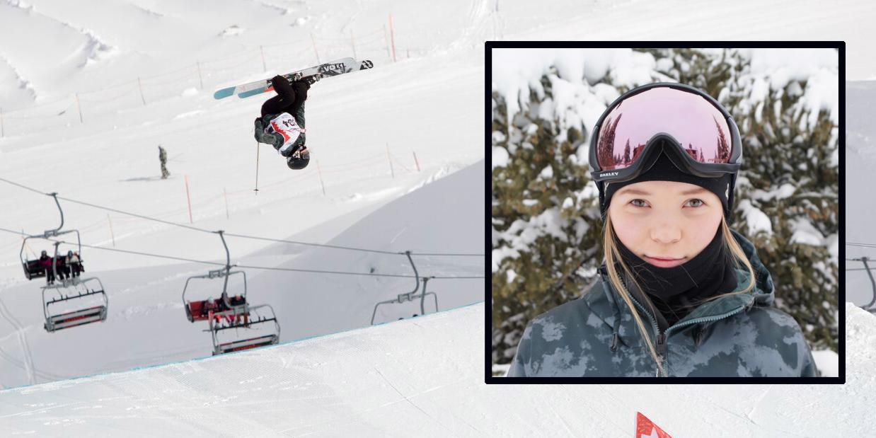 ENSOM SVALE: Tora Johansen fra Tromsø Slalåmklubb er eneste kvinne i den norske troppen på 11 til verdenscupfinalen i Big Air i Voss denne helga. Her i aksjon i slopestyle-konkurranse tidligere i vinter.