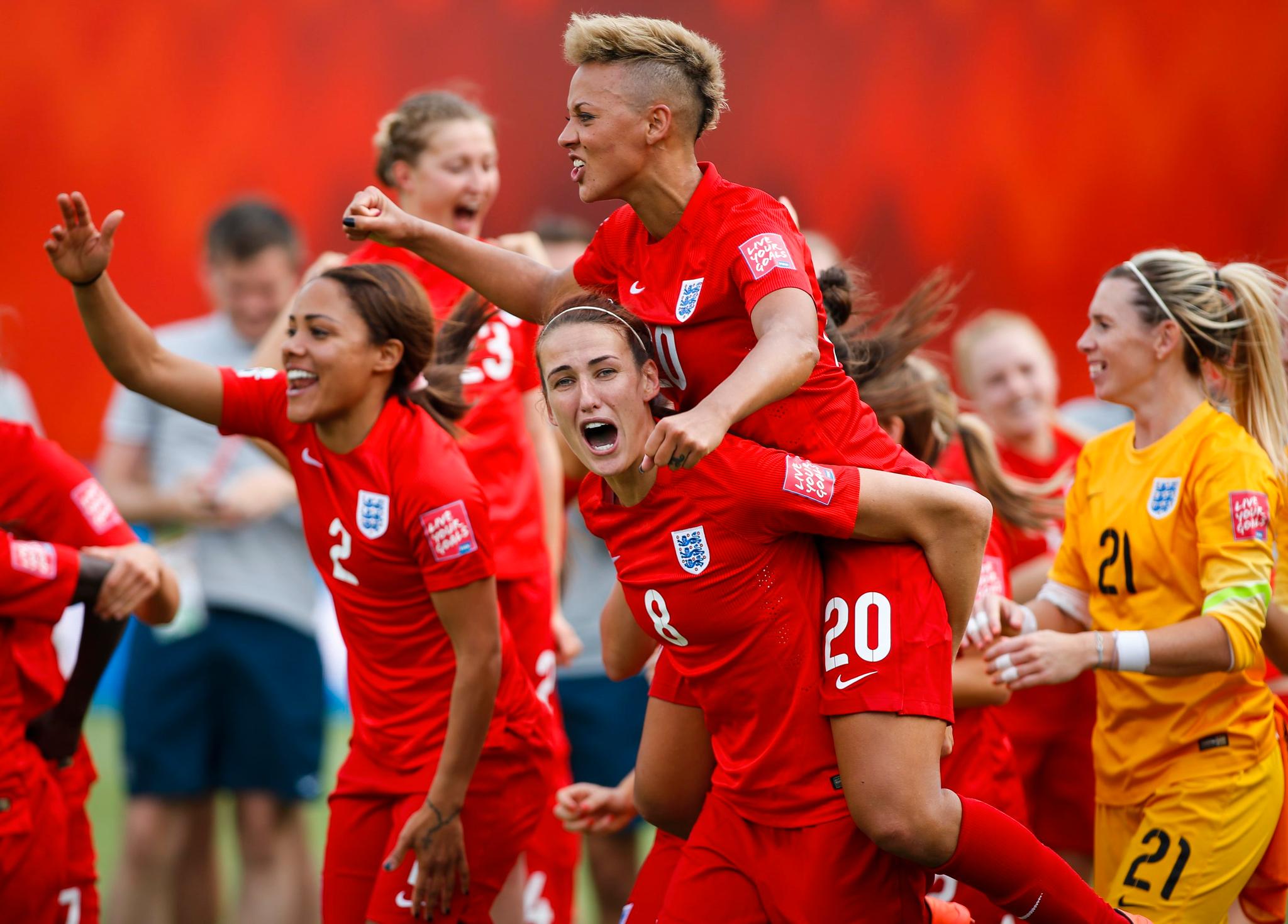 De engelske jentene kunne juble for bronse i VM etter å ha slått Tyskland i kampen om tredjeplassen. 