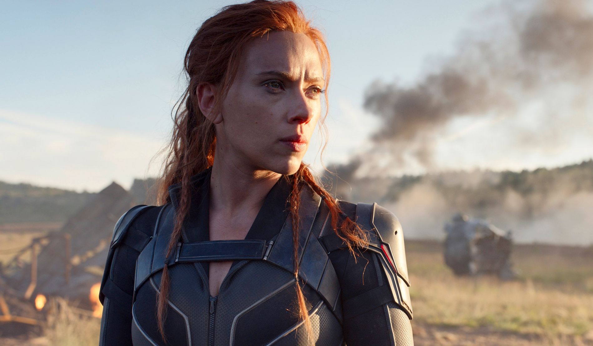 Bildet fra Disney/Marvel Studios' viser Scarlett Johansson i en scene fra kommende «Black Widow». 