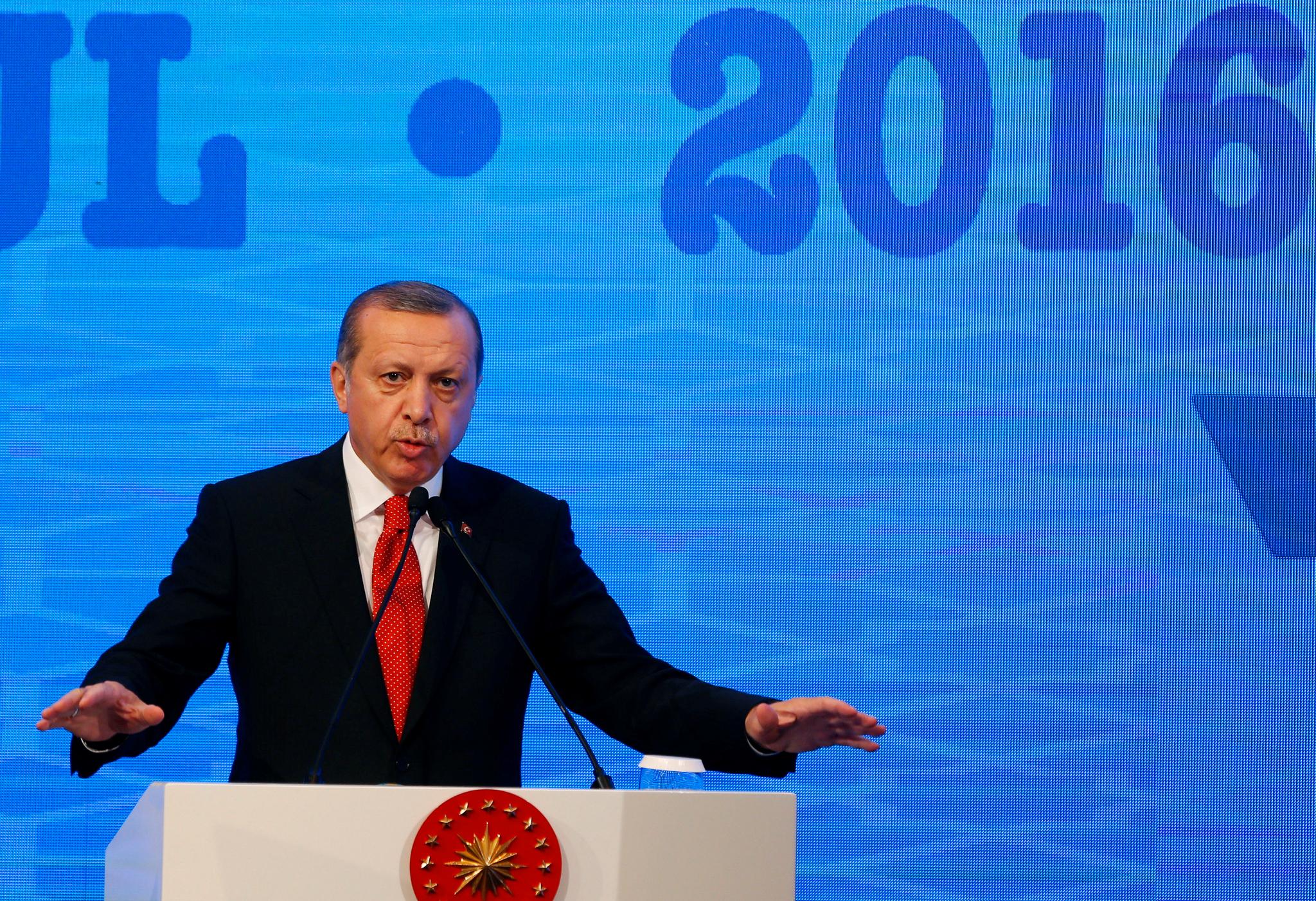 Tyrkias president Recep Tayyip Erdogan truer med å stanse grensekontrollen mot Europa. Foto: Reuters / NTB scanpix
