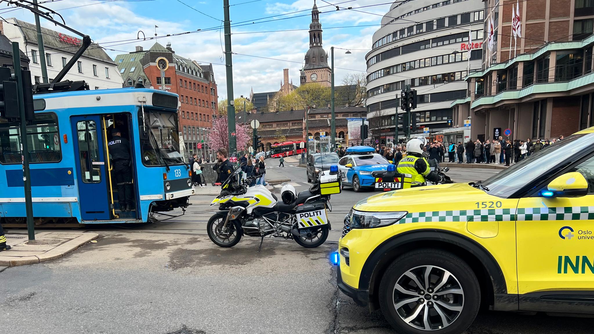 Person påkjørt av trikk i Oslo