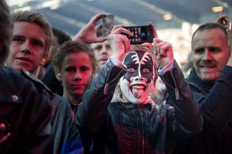Kiss spilte på Viking stadion i 2013. Det fikk folk til å ta fram sminken.
