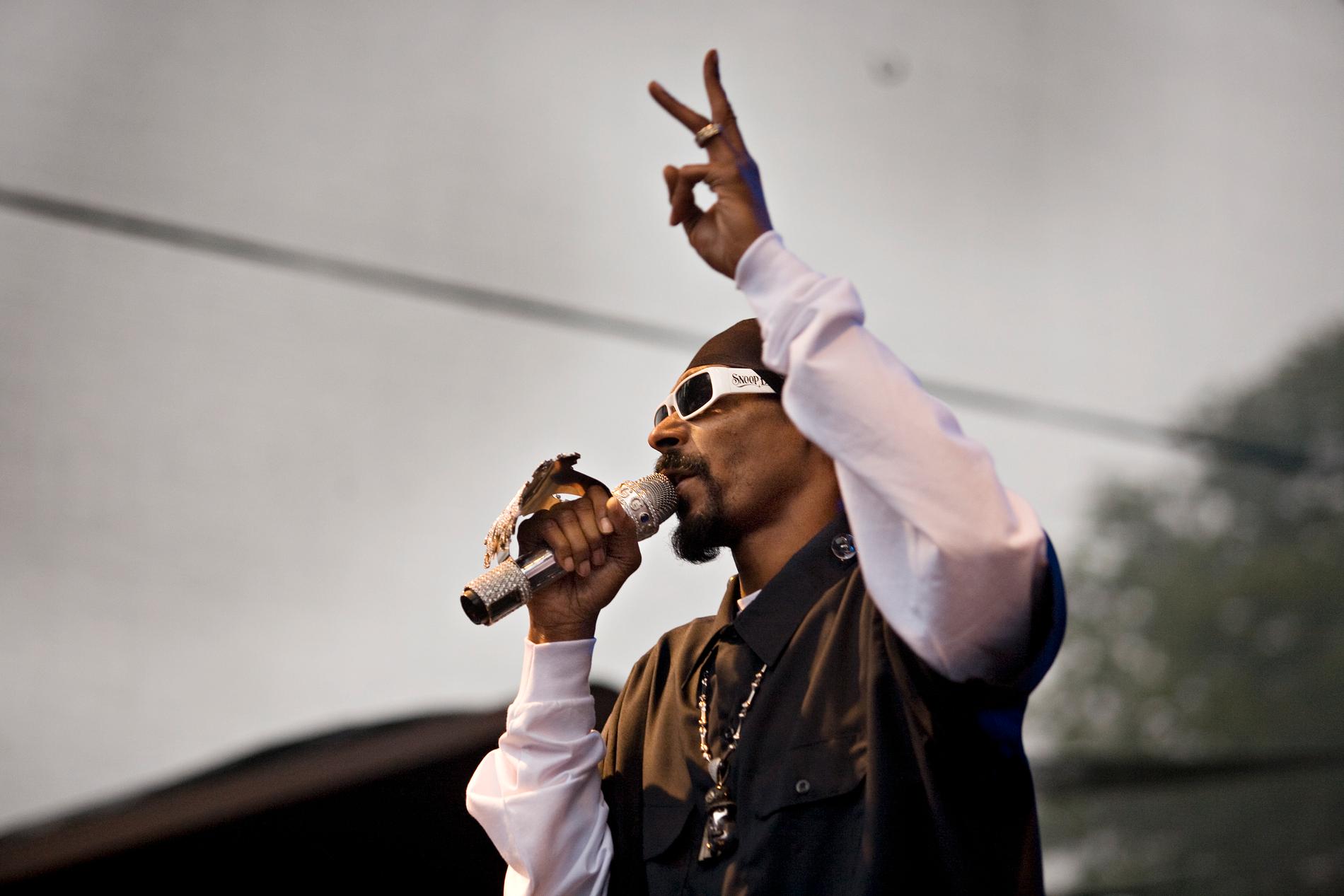 Mange publikummere tok seg en blås hasj under Snoop Dogg-konserten i 2010.