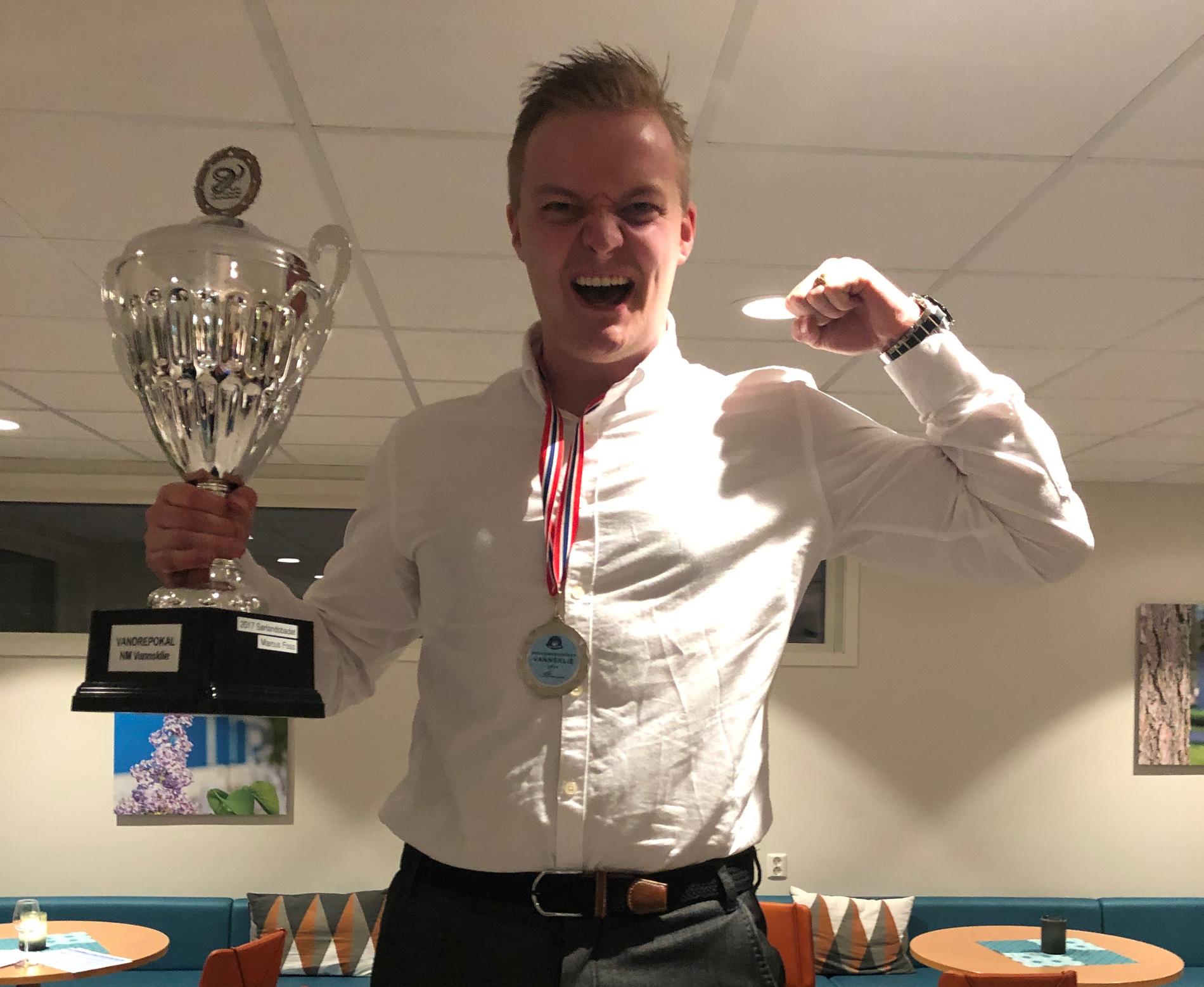 Joachim Flesjå fra Stavanger tok sølvmedalje i helgas NM i vannsklie.