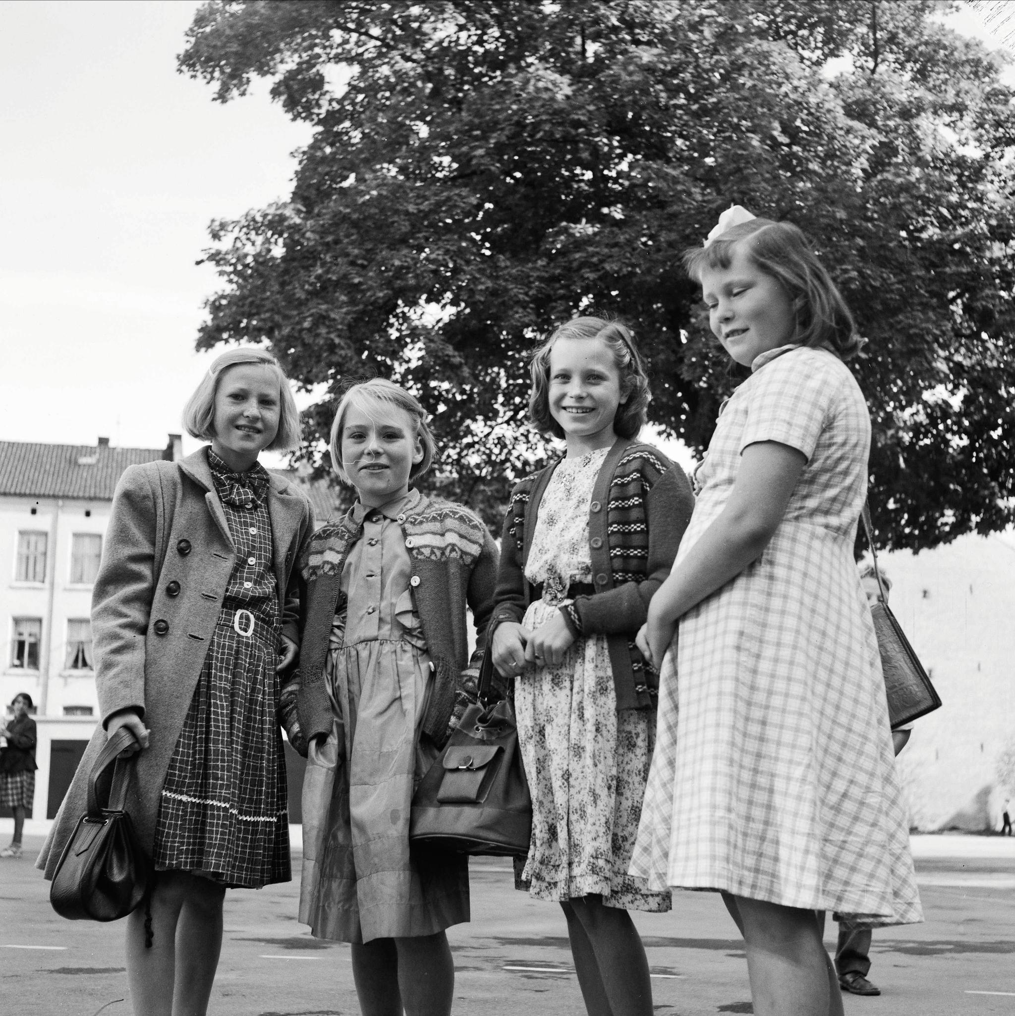 Første skoledag på Møllergata skole, 1953.