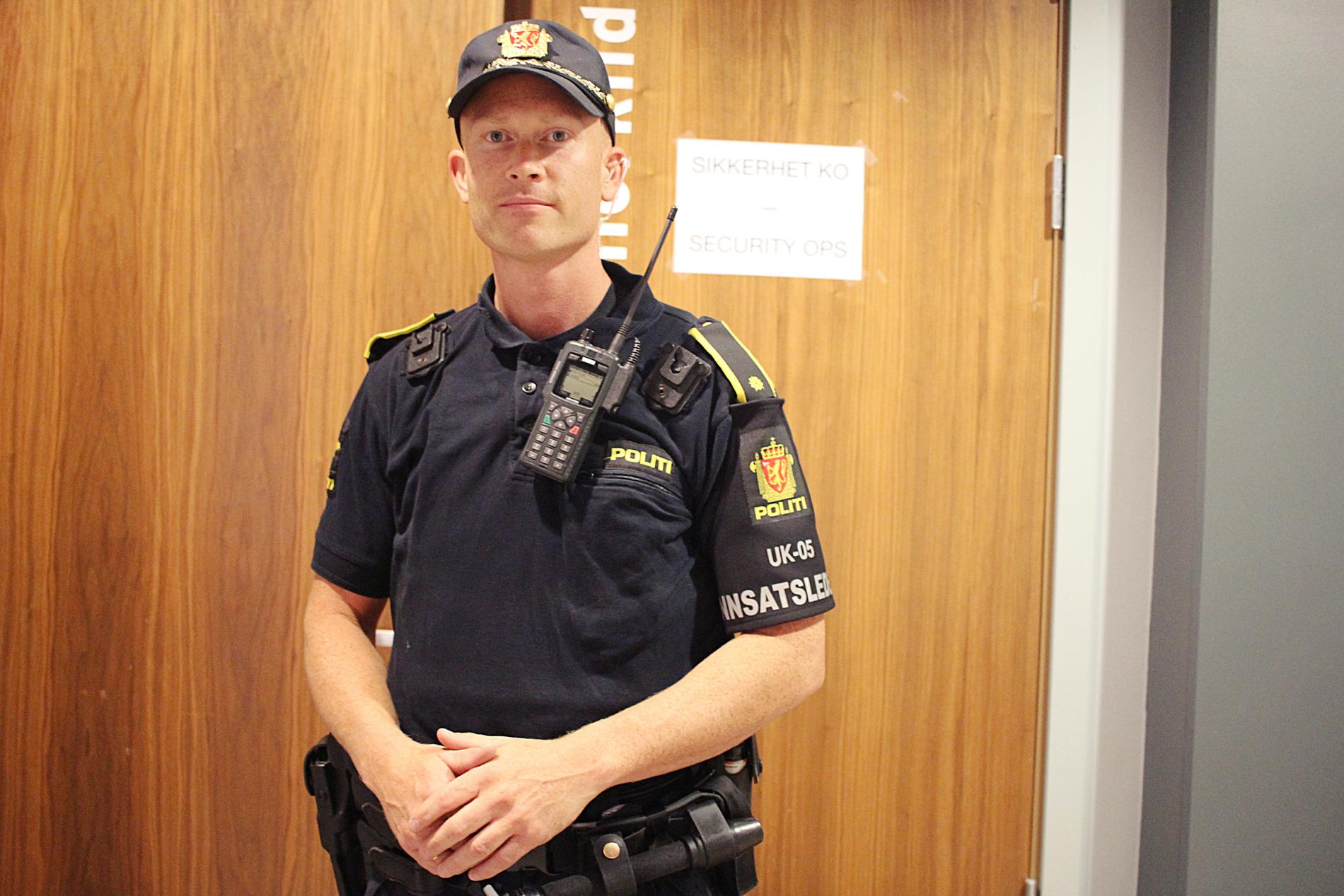 Stian Pauschert, innsatsleder i politiet.