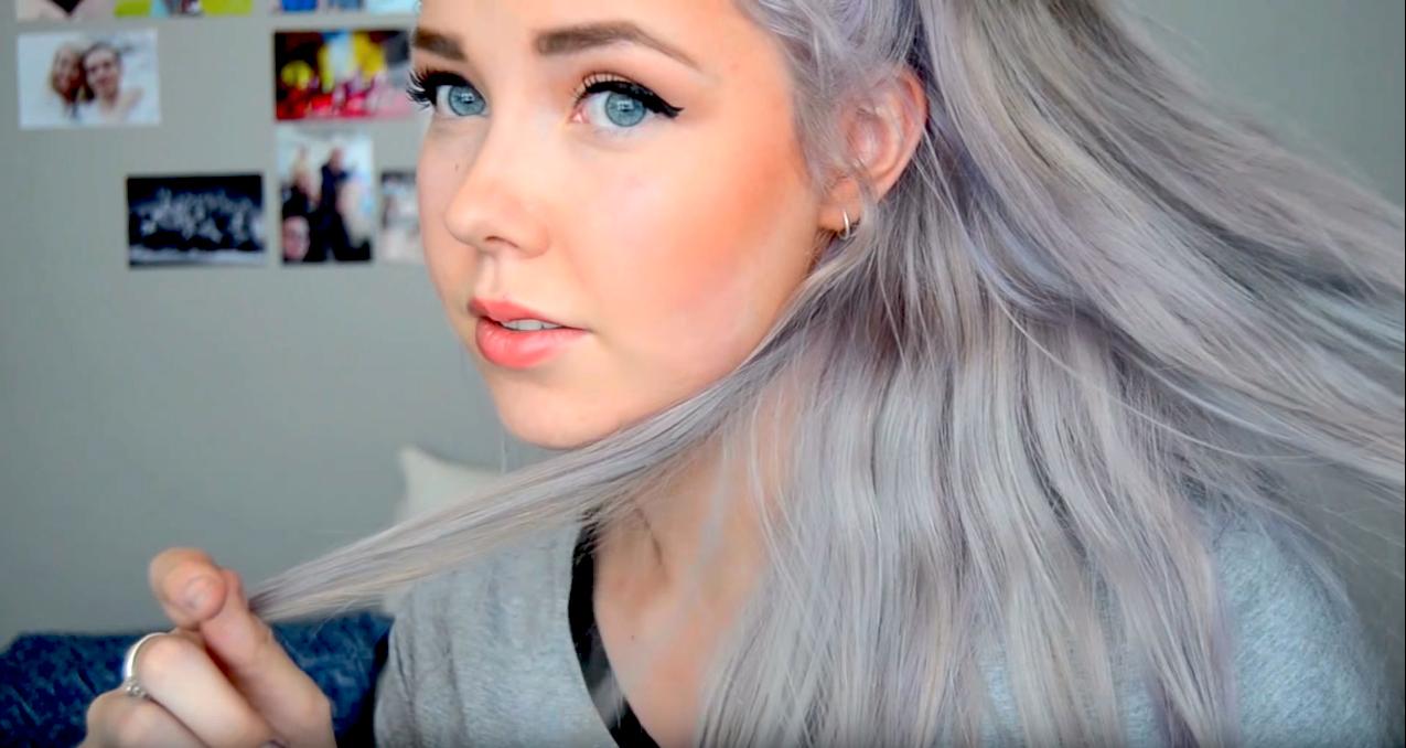 Emilies Youtube-tutorial har over 18.000 views, og forklarer enkelt hvordan man frisker opp håret til våren. Foto: Skjermdump/YouTube