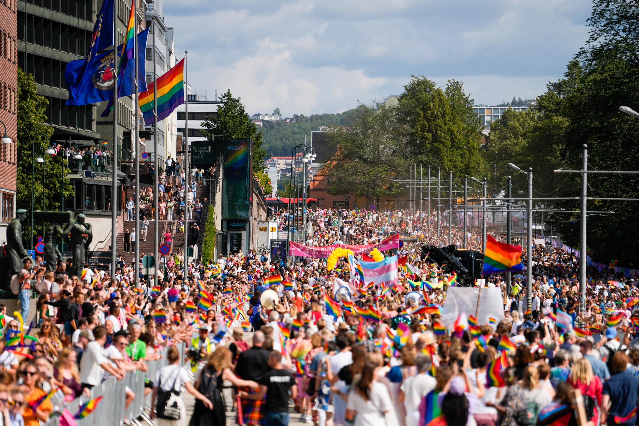 Omtrent 85.000 personer deltok i Pride-paraden i Oslo i fjor. PST har nå lagt frem en trusselvurdering for årets Pride-måned. 