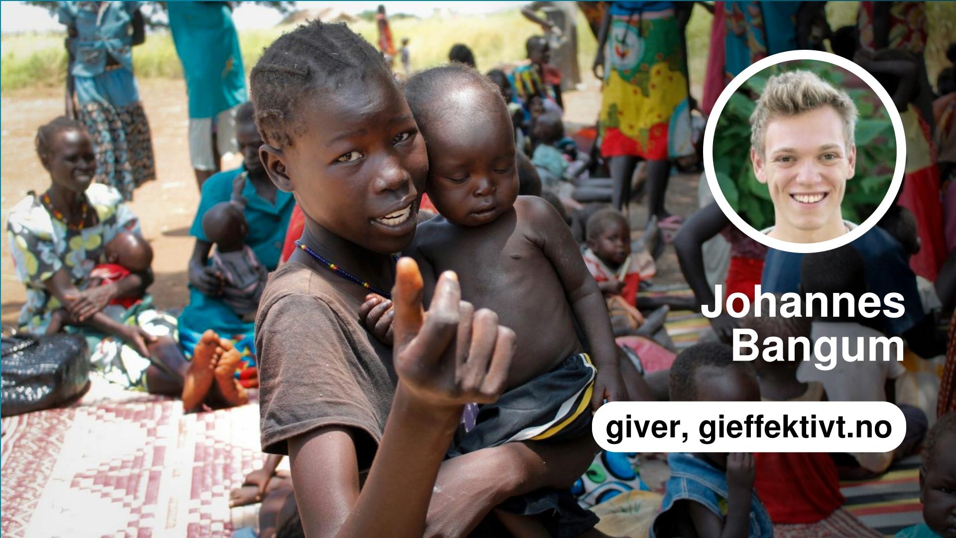 I Sør-Sudan risikerer mellom fire og fem millioner mennesker å dø av sult hvis de ikke får hjelp, ifølge World Food Program. Bildet er tatt i september på en UNICEF-klinikk for underernærte barn i Aweil.