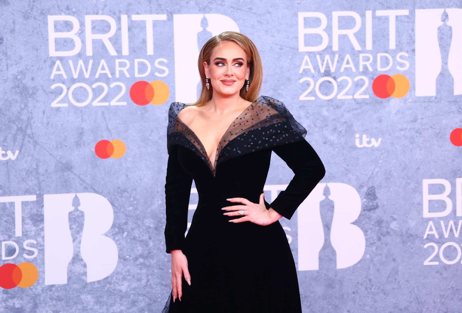 Adeles vekttap opptok både mediene og fansen. Her er hun på Brit Awards i februar i år. 