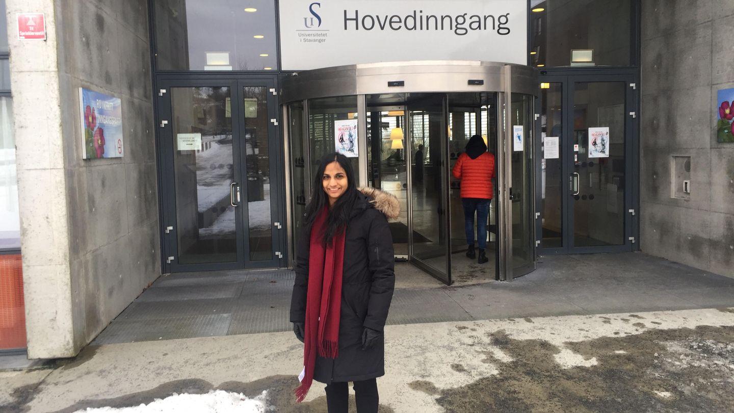 Leder for Arbeiderpartiets studentlag Lise Fyllingen går i dag siste året på en bachelor i rettsvitenskap ved UiS. Skal hun ta en master, er hun nødt til å flytte. 