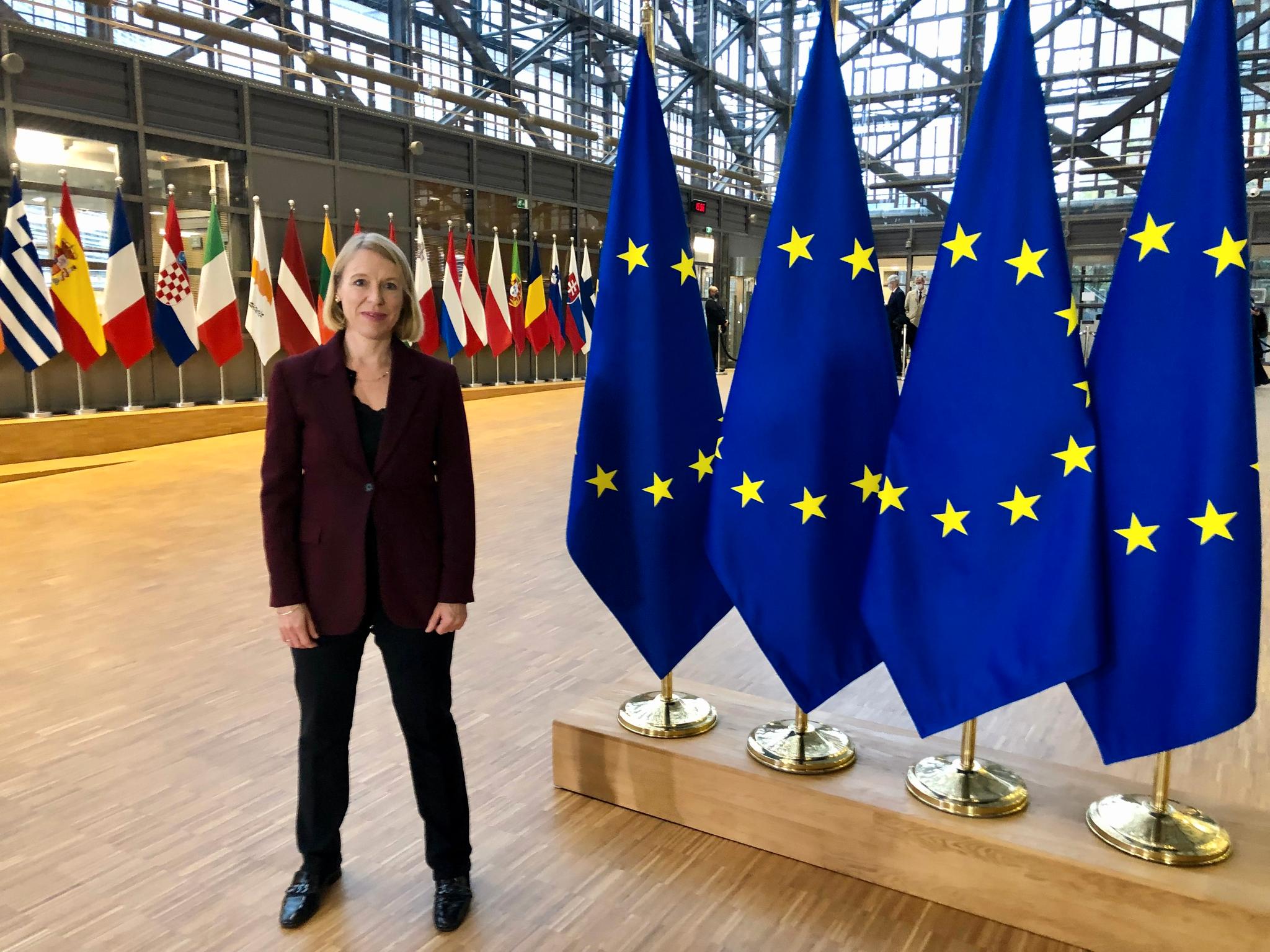 Anniken Huitfeldt hadde onsdag sin debut som utenriksminister i EU-hovedstaden Brussel.