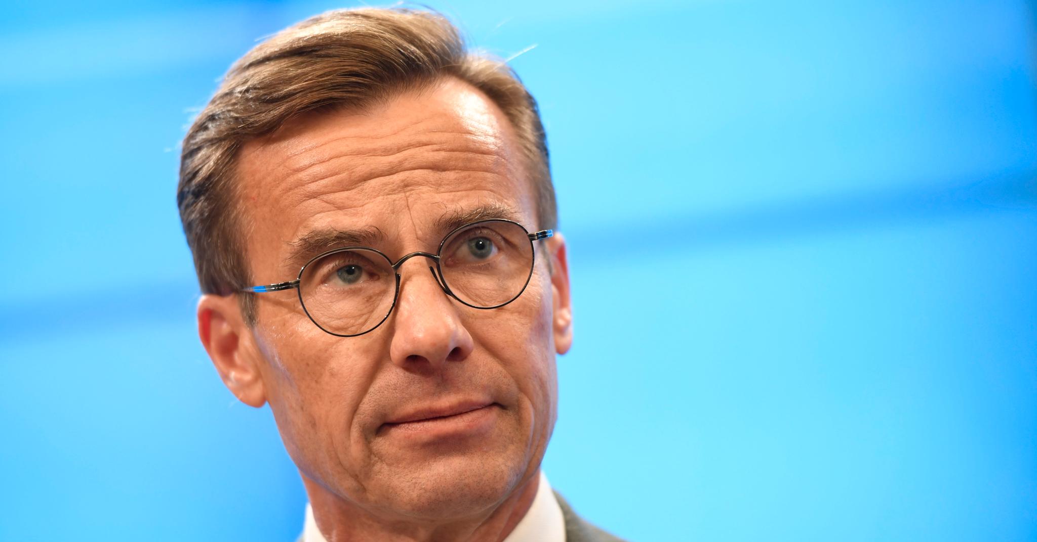Moderaternas partileder Ulf Kristersson leder ikke lenger Sveriges nest største parti.