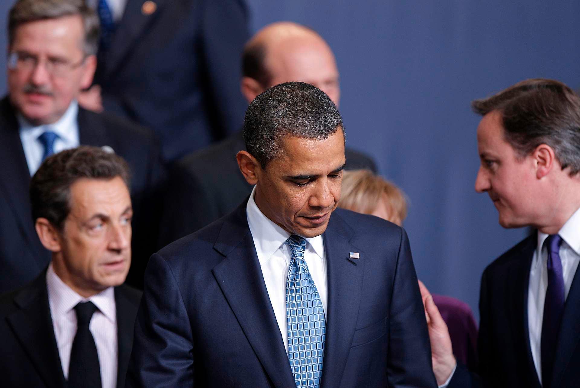 Barack Obamas kommentarer om Nicolas Sarkozy (t.v) og David Cameron blir lagt merke til.