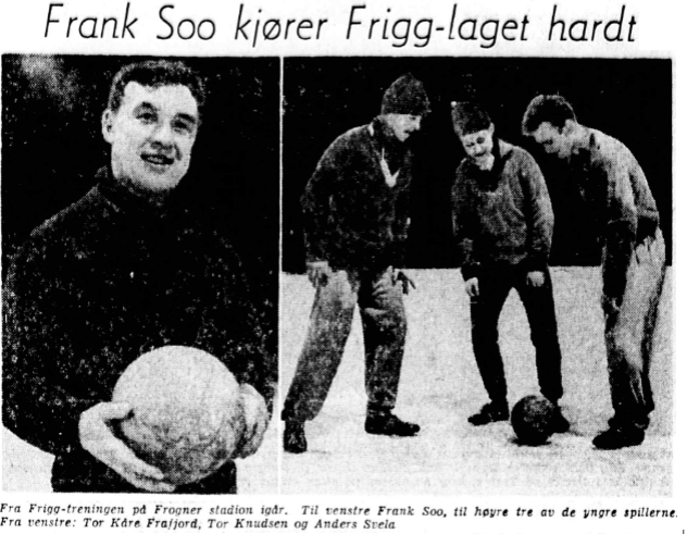 Frank Soo var kjent for sitt harde treningsregime. Her fra en Aftenposten-artikkel i 1961.