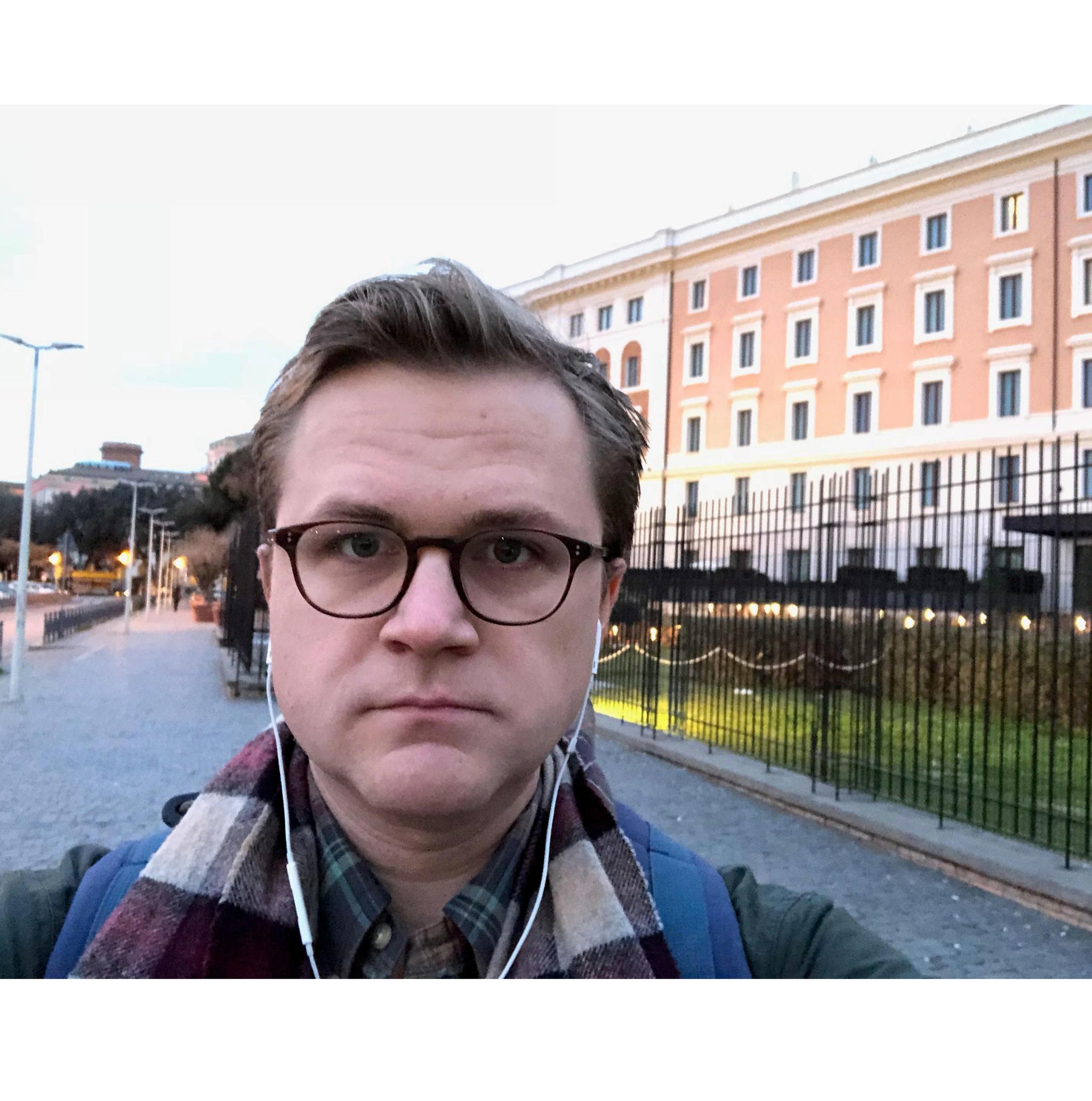 Øystein K. Langberg, Aftenpostens korrespondent, i Roma.