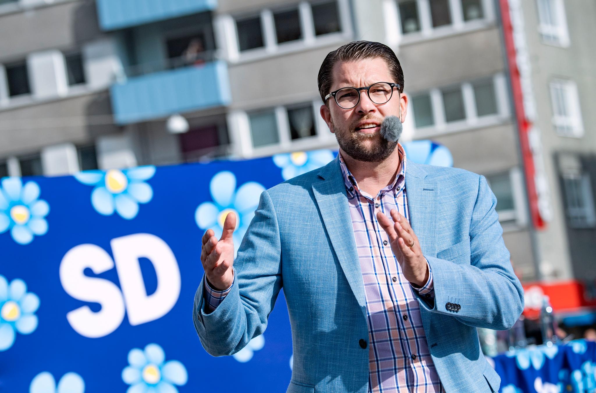 Sverigedemokratenes leder, Jimmie Åkesson (39).