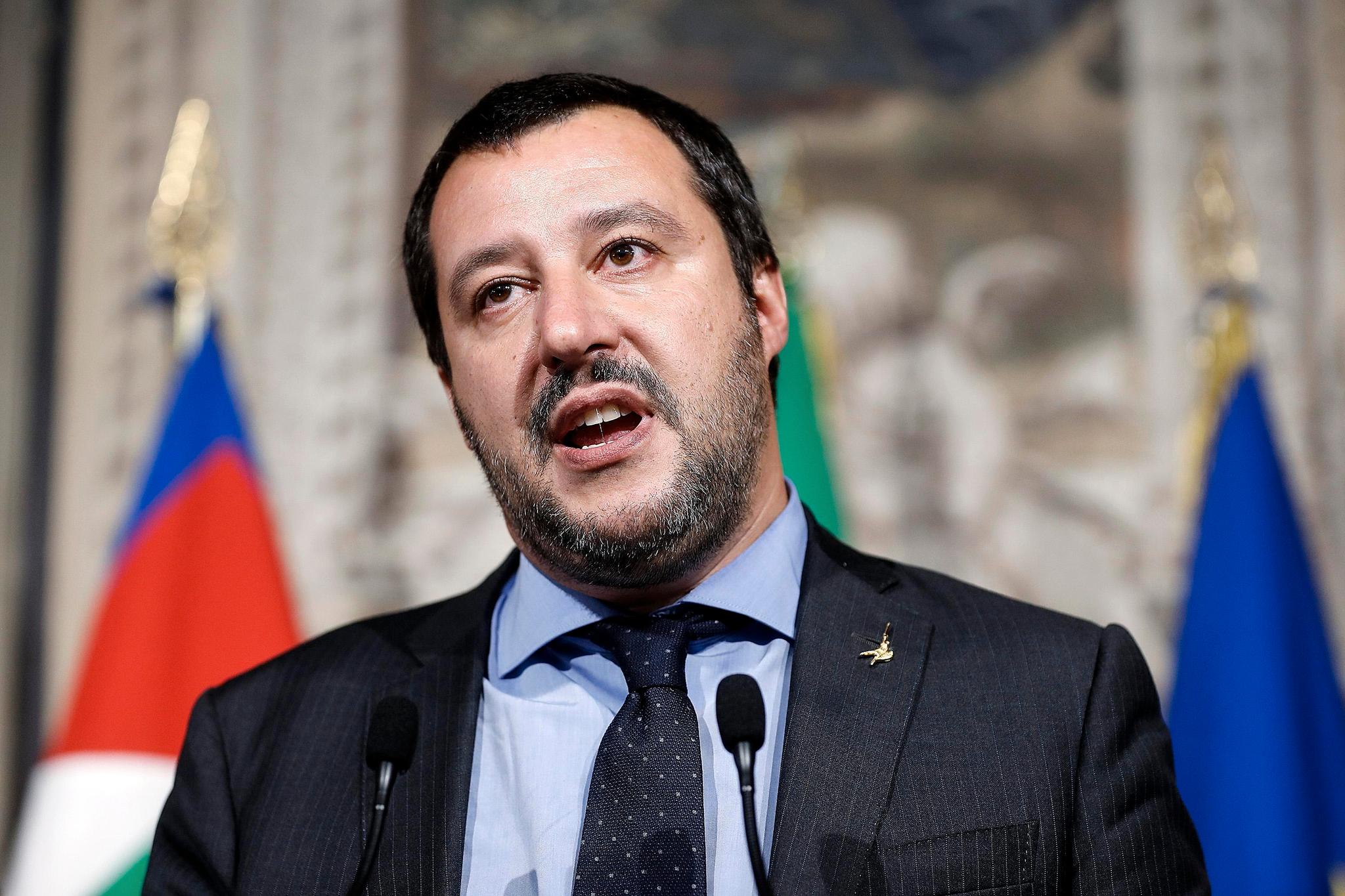 Leder for Legia Nord og nyutnevnt innenriksminister i Italia,  Matteo Salvini ønsker ikke lenger å ta i mot migranter som er blitt reddet i Middelhavet. 