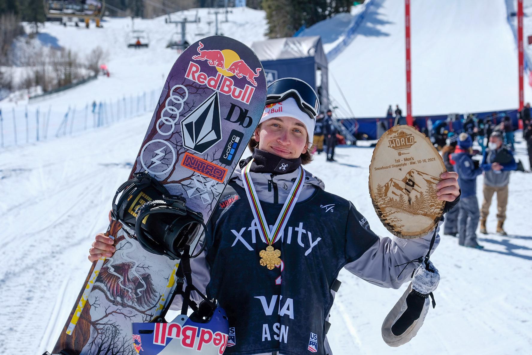 HELMAKS SESONG: Marcus Kleveland vant X Games-gull i Big Air i begynnelsen av februar og VM-gull i slopestyle (bildet) samme sted halvannen måned senere. 