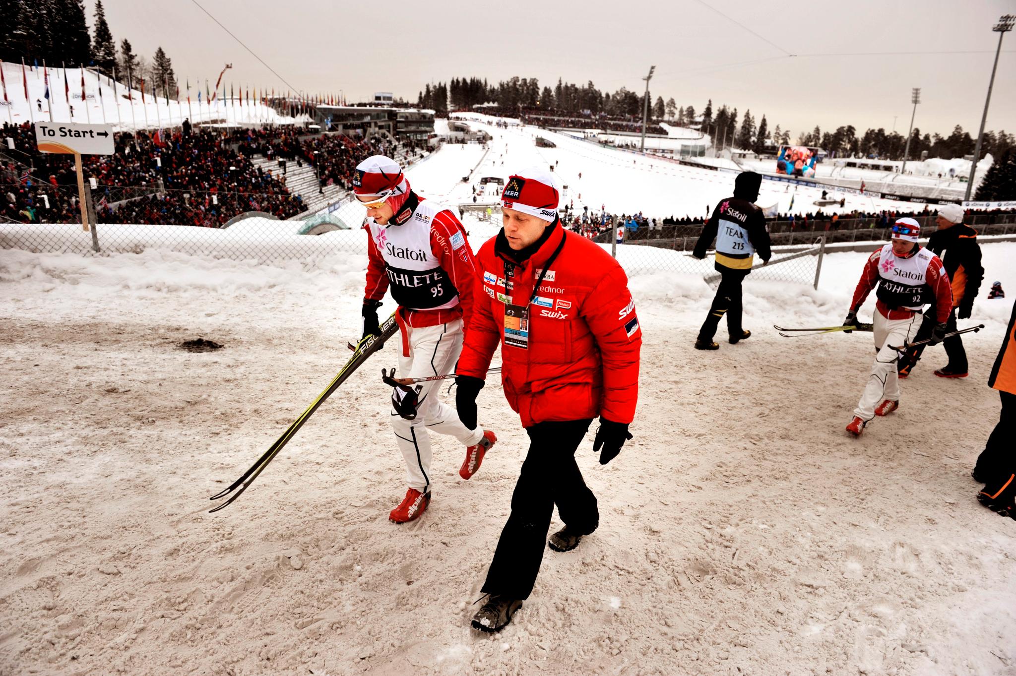 VM-STØTTE: Erik Bertrand Larssen var mye sammen med Petter Northug under ski-VM i Oslo i 2011. Han jobbet i mange år med skistjernen. 