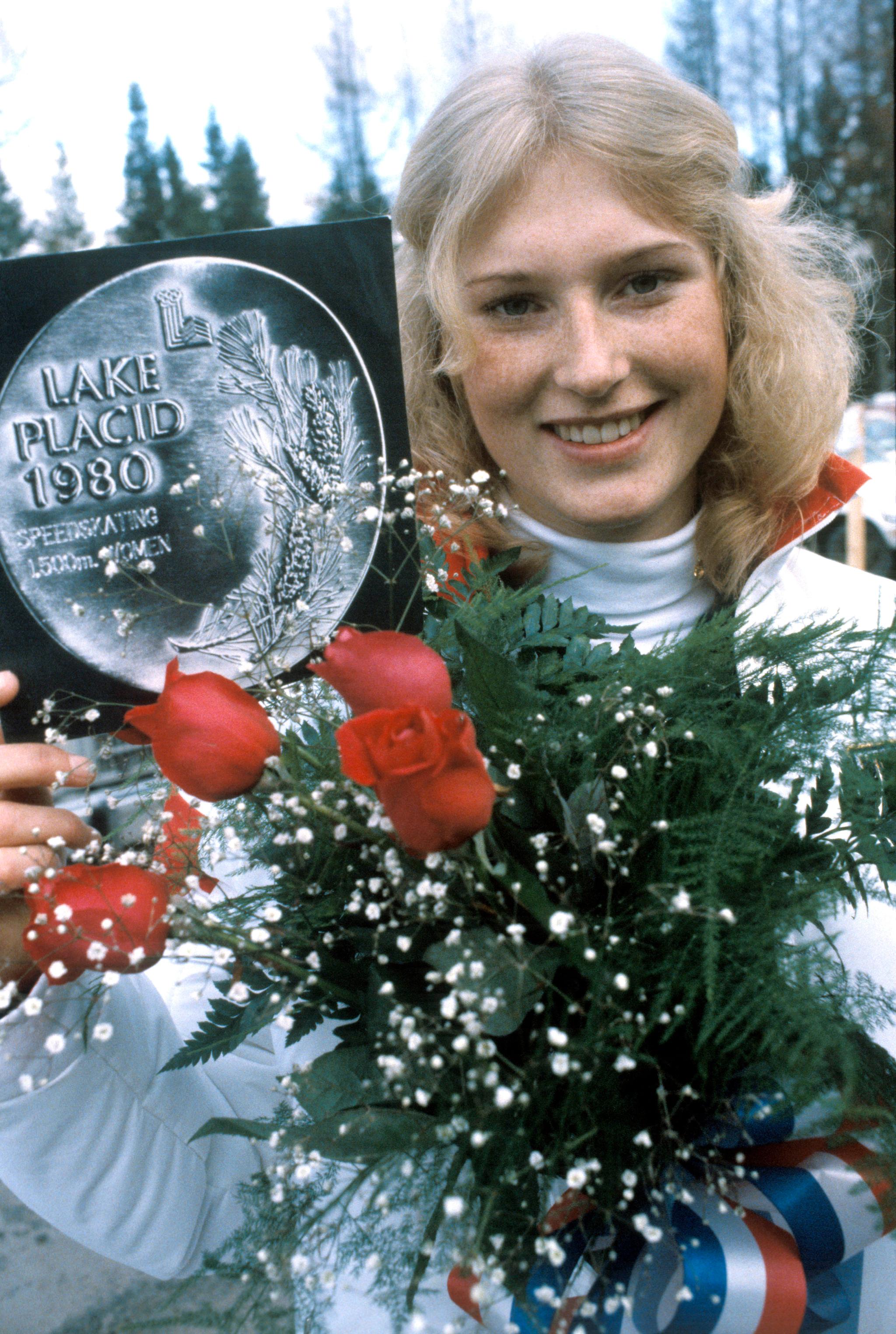 Bjørg Eva Jensen tok OL-gull i Lake Placid i 1980.