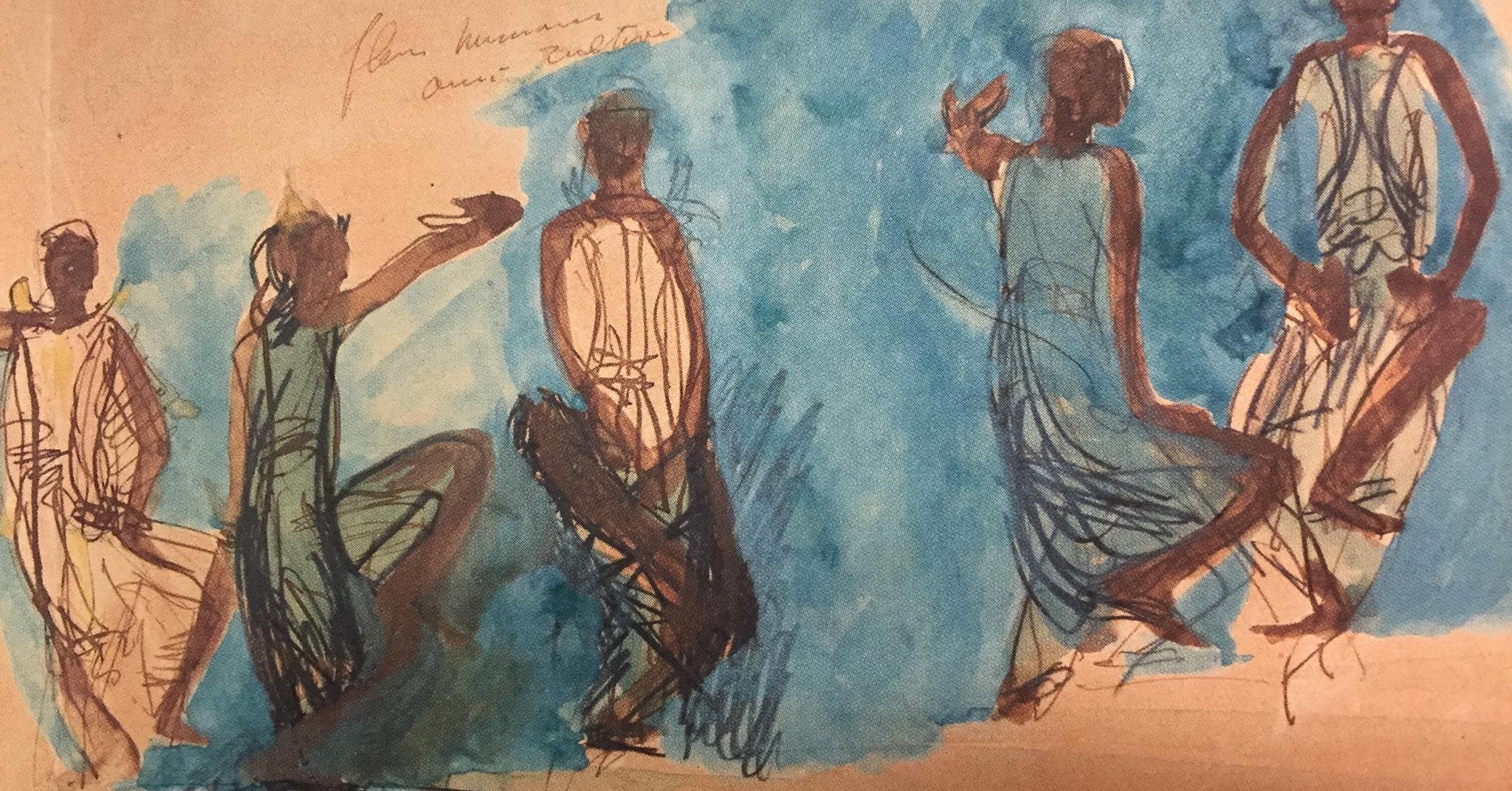 Fem studier av kambodsjanske dansere (1906) av franske Auguste Rodin kan nå sees i Statens Museum for Kunst i København.