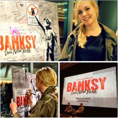 Hos HBO jobbet Nina med dokumentarfilmprosjekt om den nesten mytiske grafittikunstneren Banksy. Hos HBO jobbet Nina med dokumentarfilmprosjekt om den nesten mytiske grafittikunstneren Banksy.