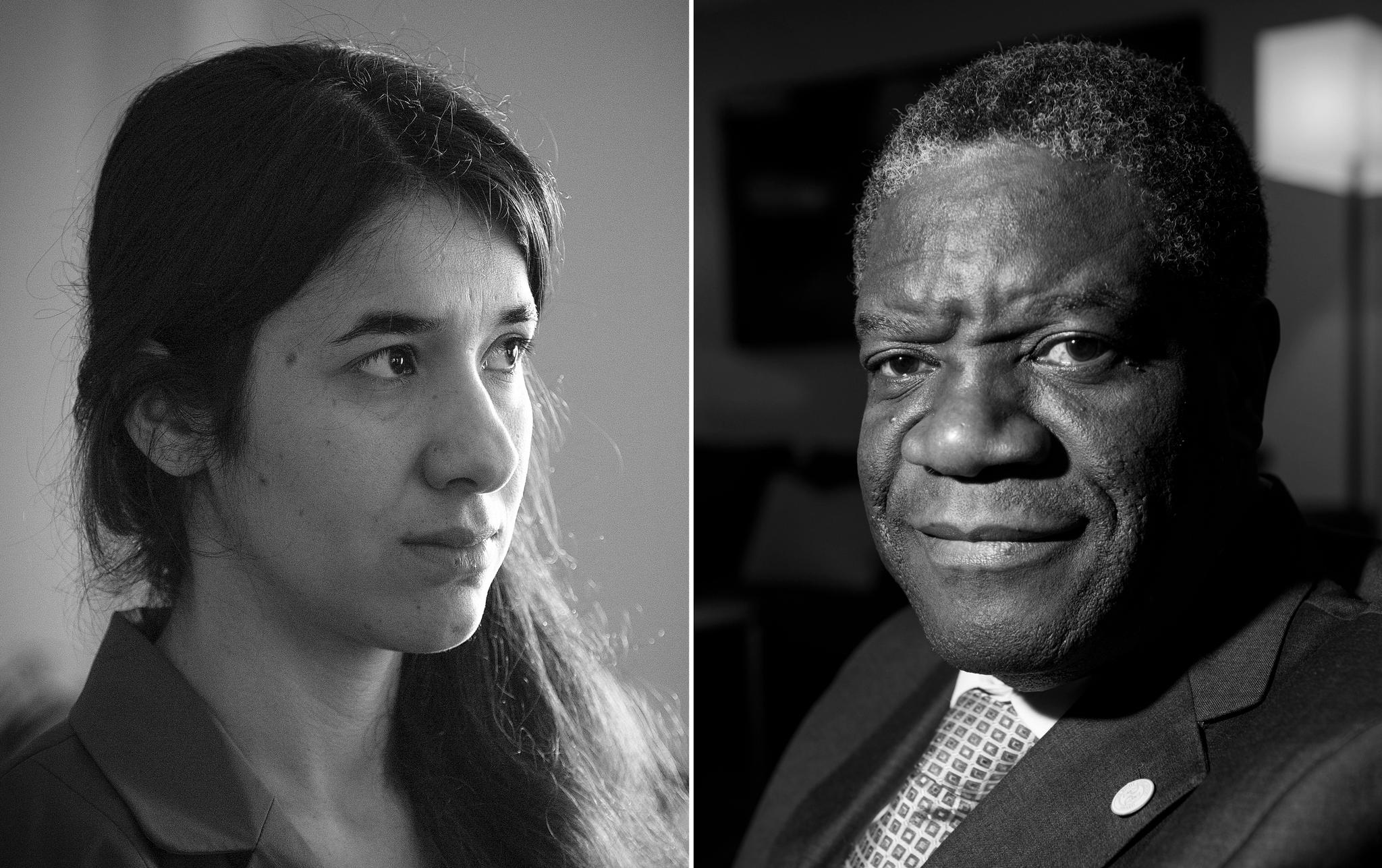 Nadia Murad og Denis Mukwege er vinnerne av Nobels fredspris 2018.