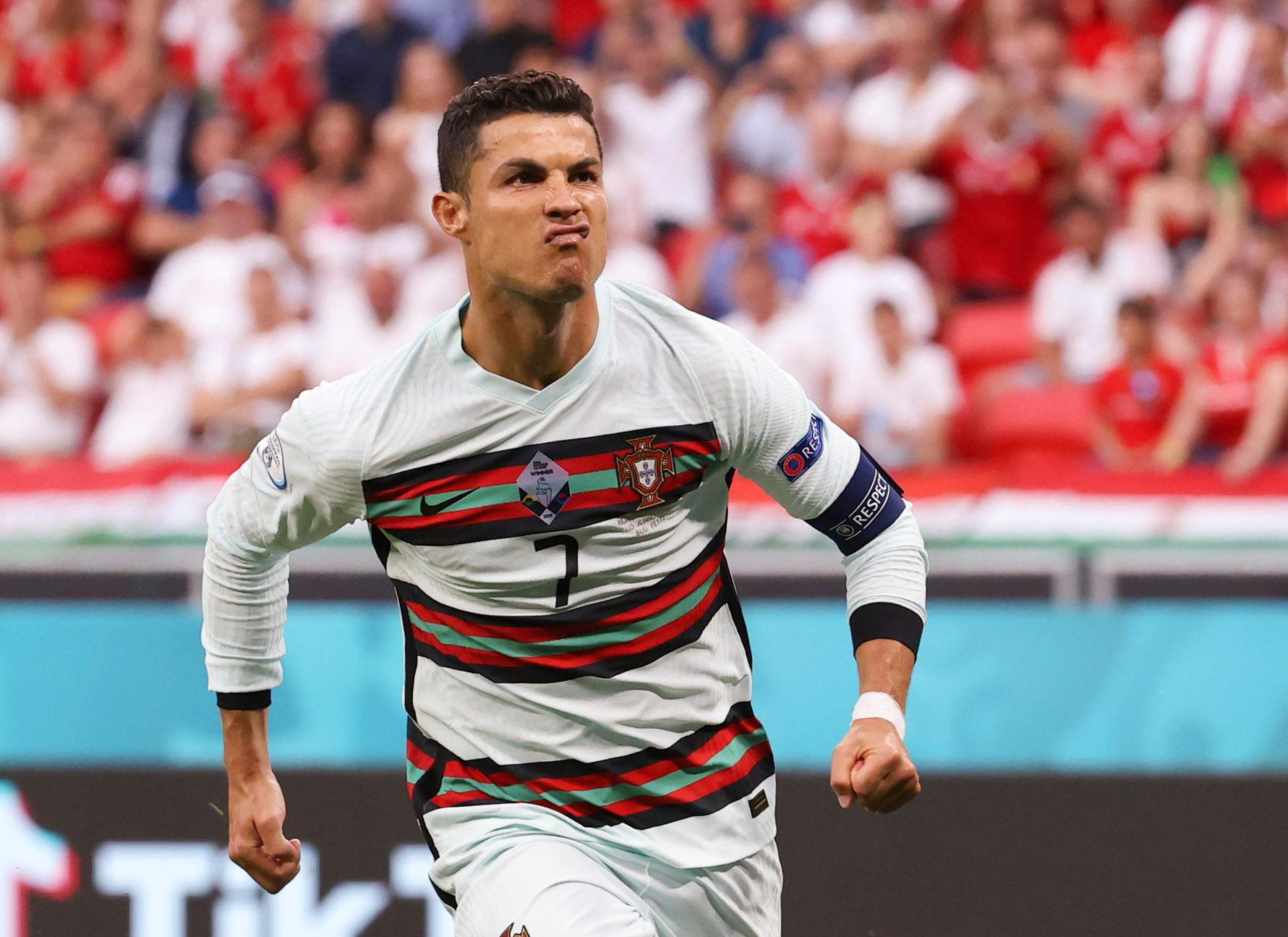 HISTORISK: Cristiano Ronaldo ble tidenes mestscorende i EM mot Ungarn.