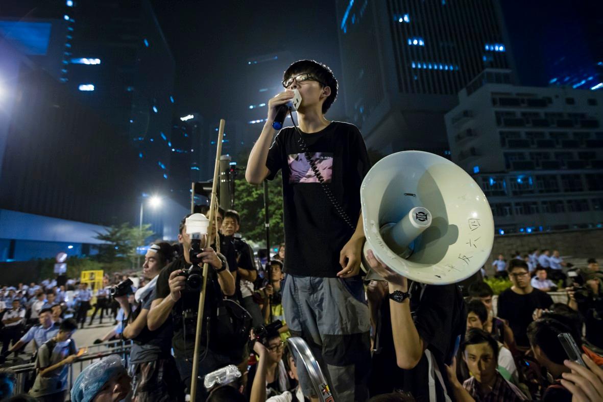 Joshua Wong ble 18 år gammel det viktigste ansiktet utad da Hongkongs studenter protesterte mot Kinas politikk i 2014.