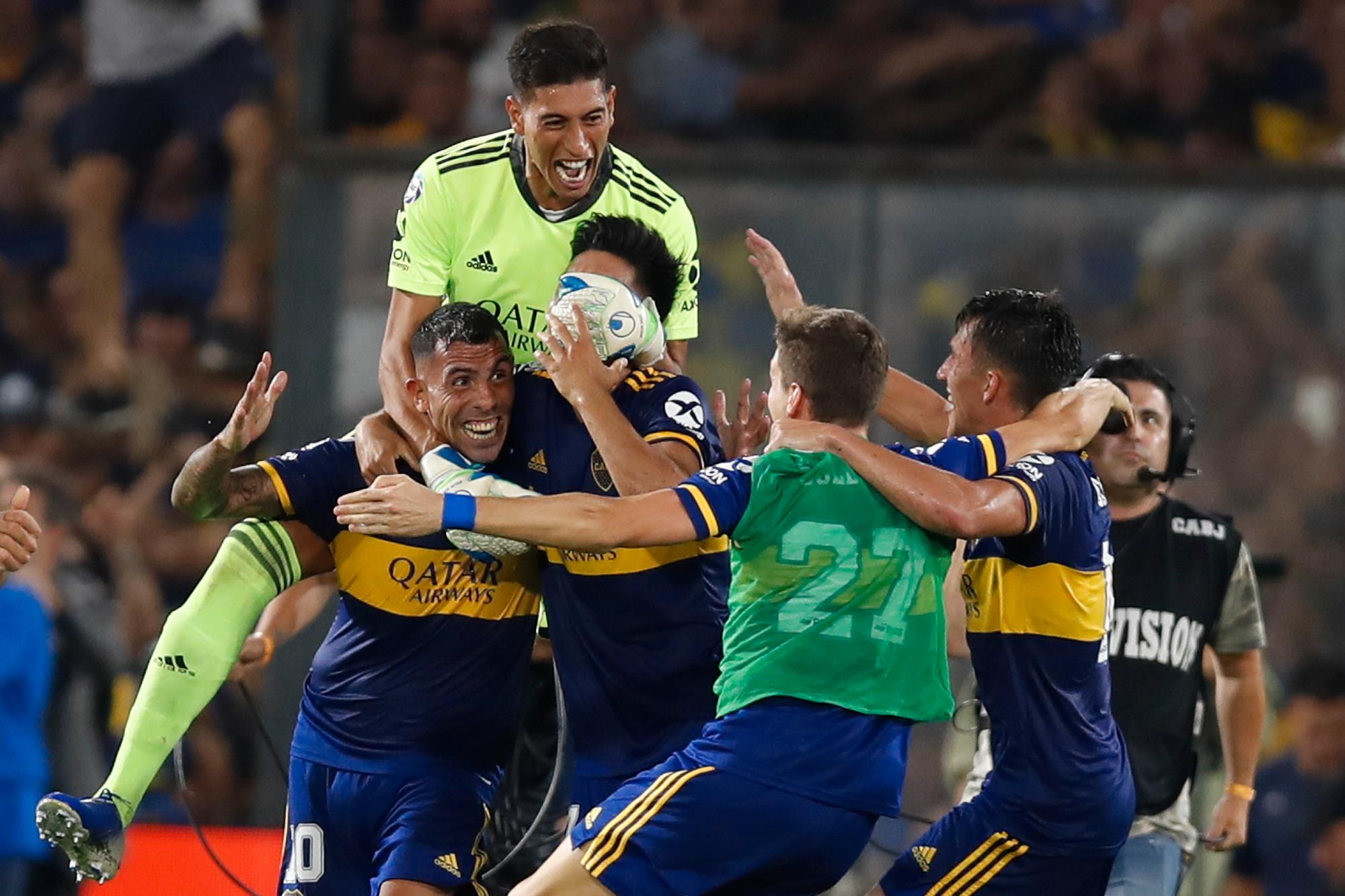 Boca Juniors-spillerne feirer seriemesterskapet.