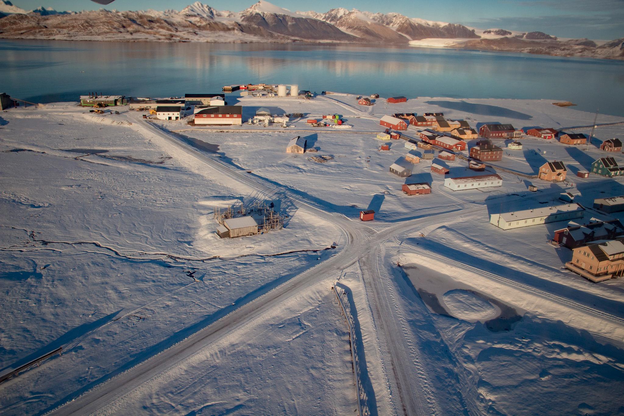 Ny-Ålesund på Svalbard.